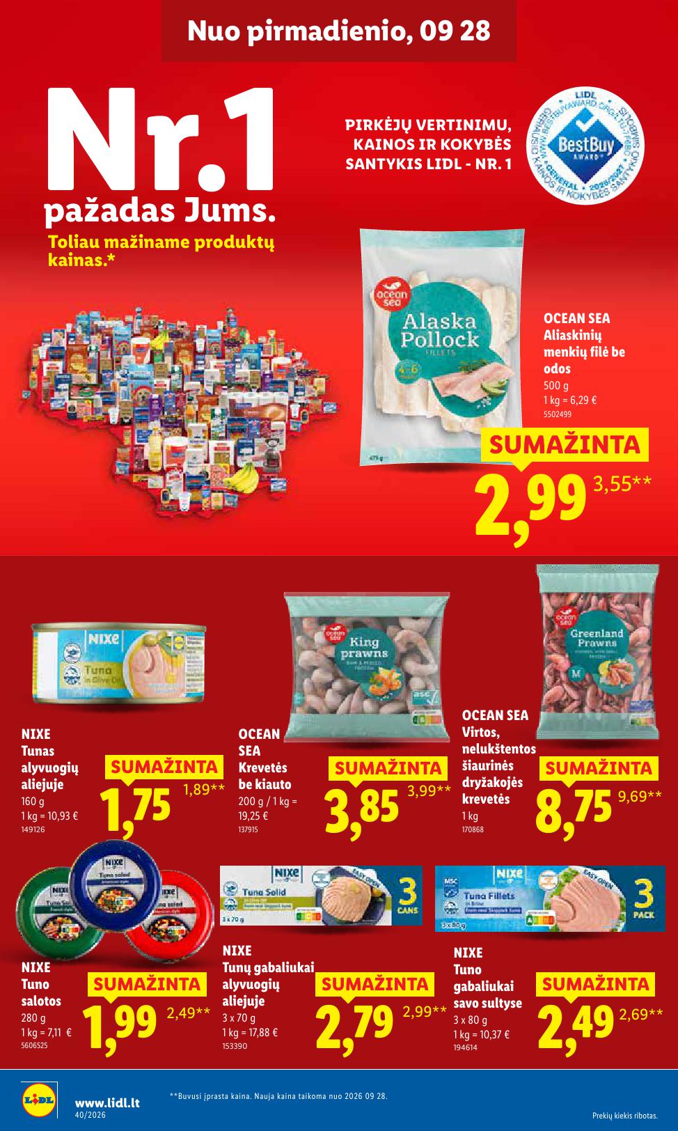 Naujausias LIDL kaininis katalogas 2026.09.28 - 2026.10.04