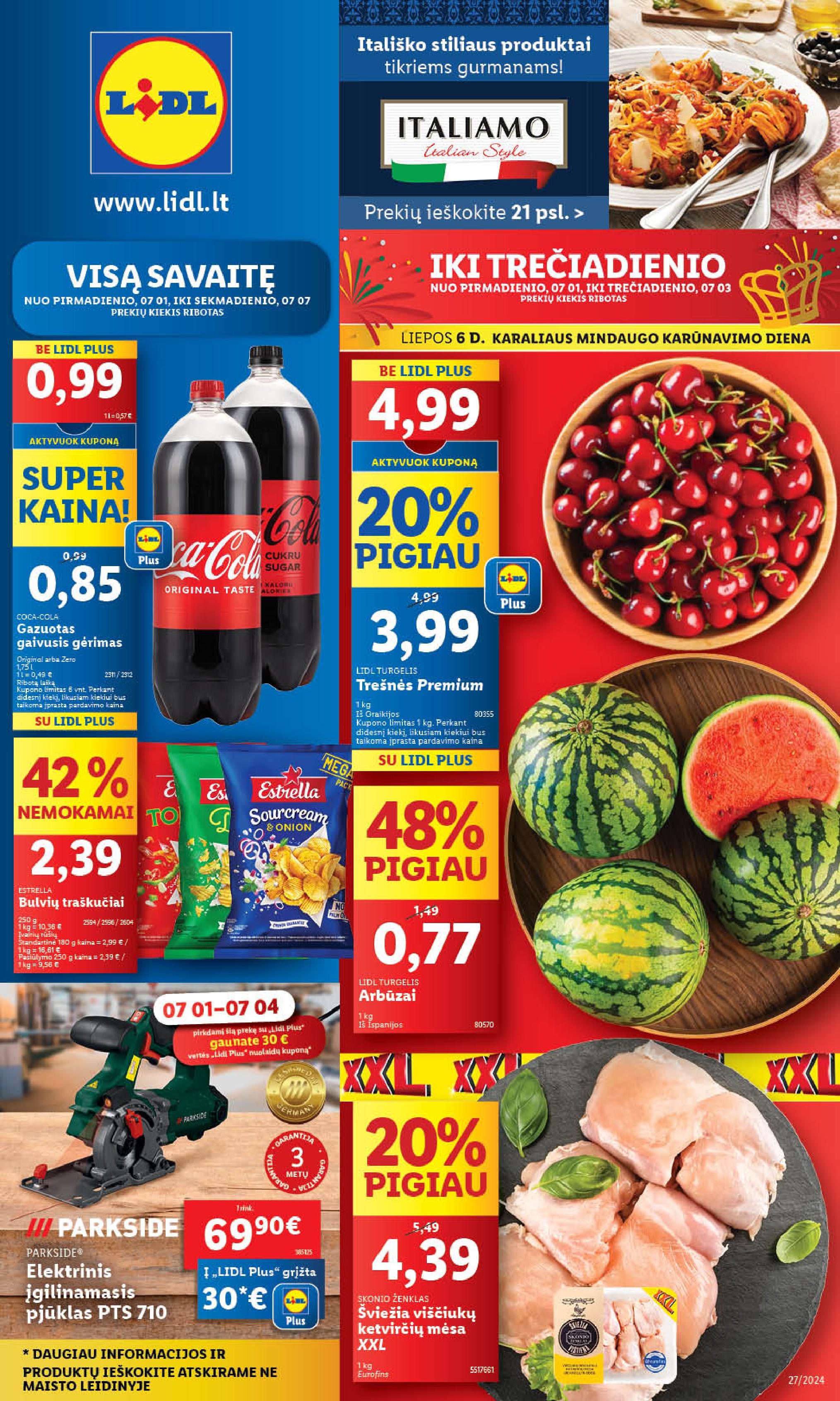 Naujausias LIDL kaininis katalogas 2024.07.01 - 2024.07.07
