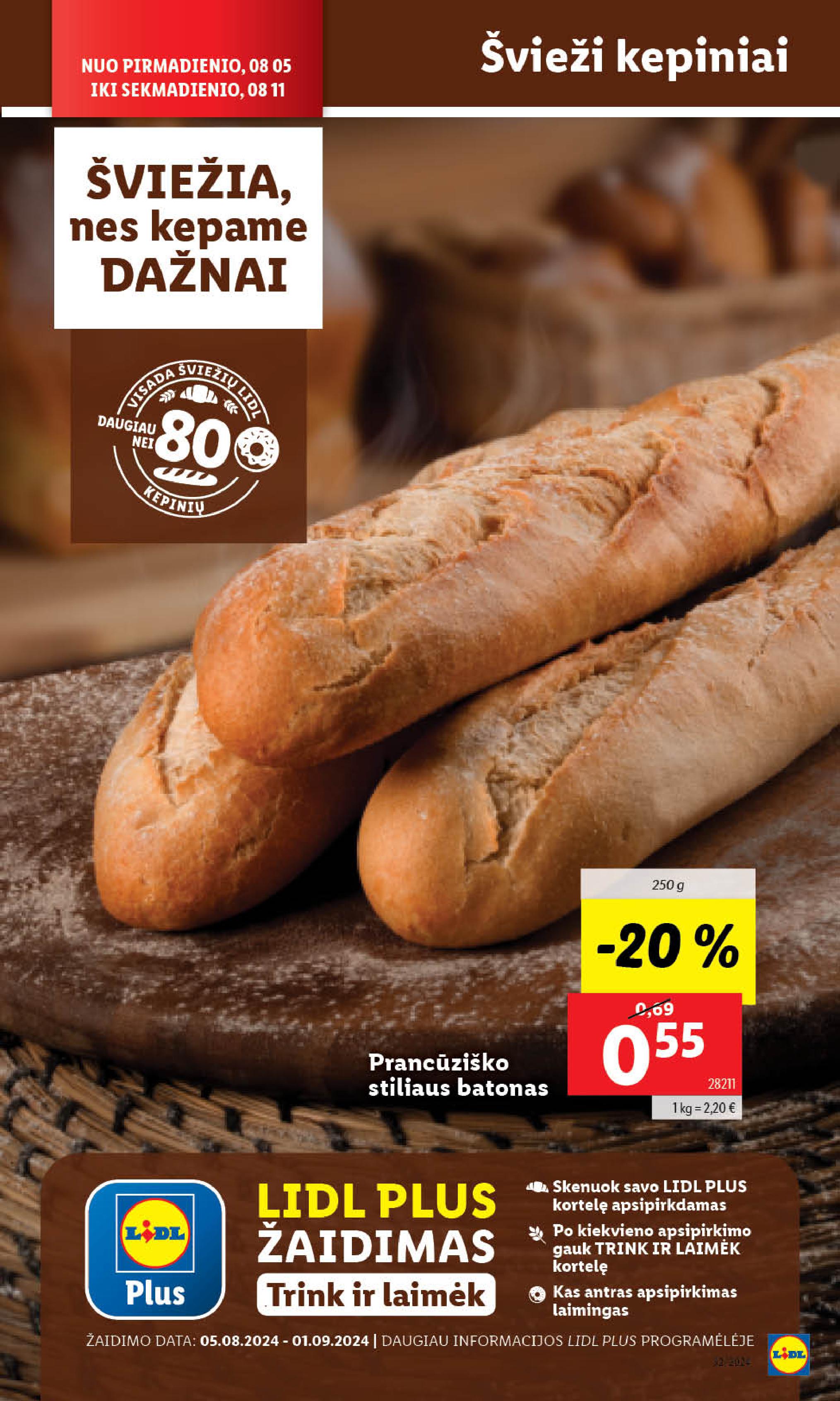 Naujausias LIDL kaininis katalogas 2024.08.05 - 2024.08.11