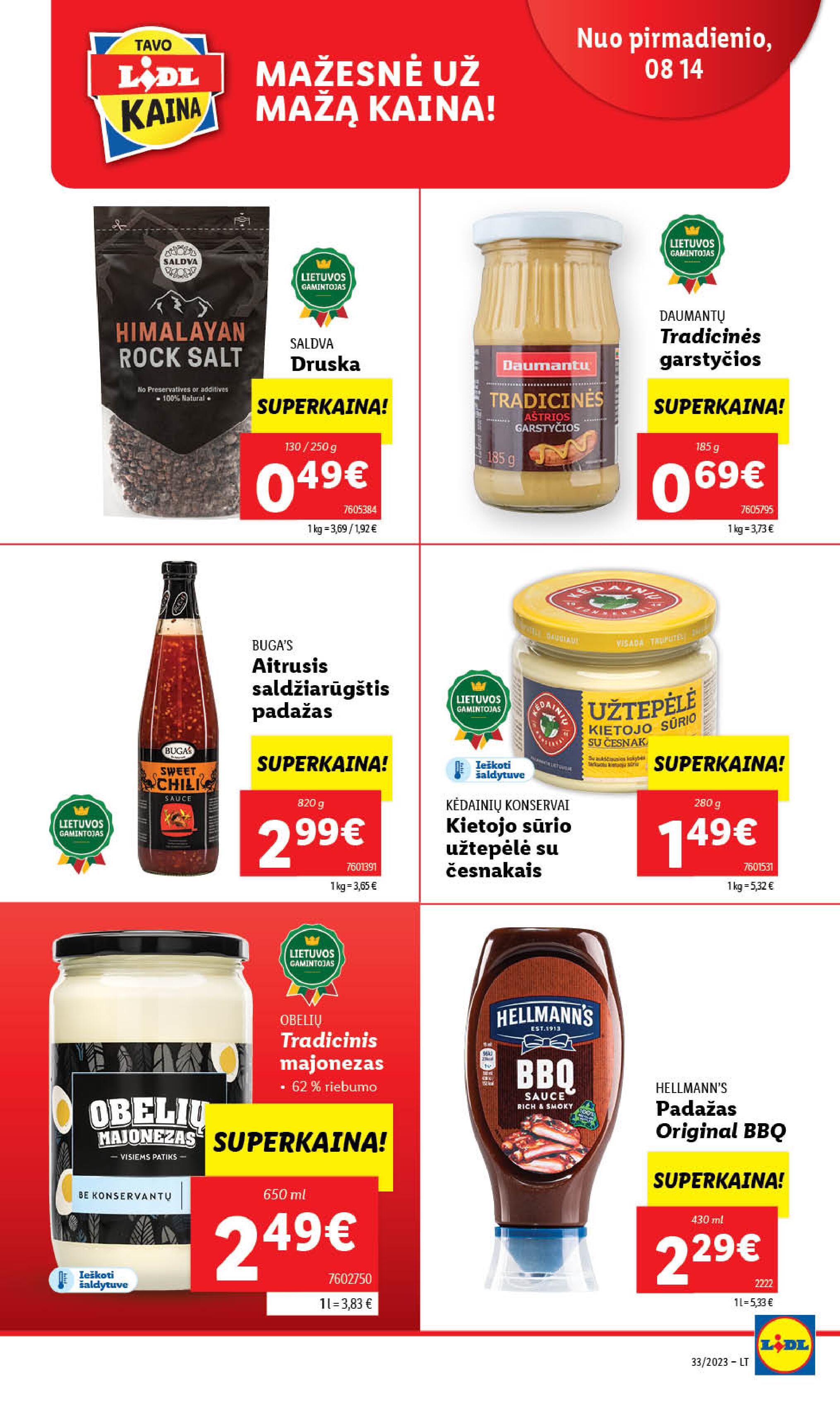 Naujausias LIDL kaininis katalogas 2023.08.14 - 2023.08.20