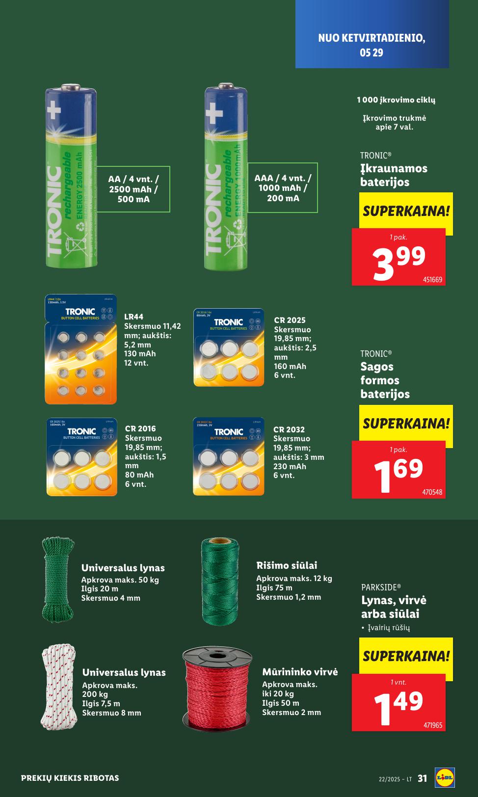 LIDL ne maisto prekių leidinys 2025.05.26 - 2025.06.01