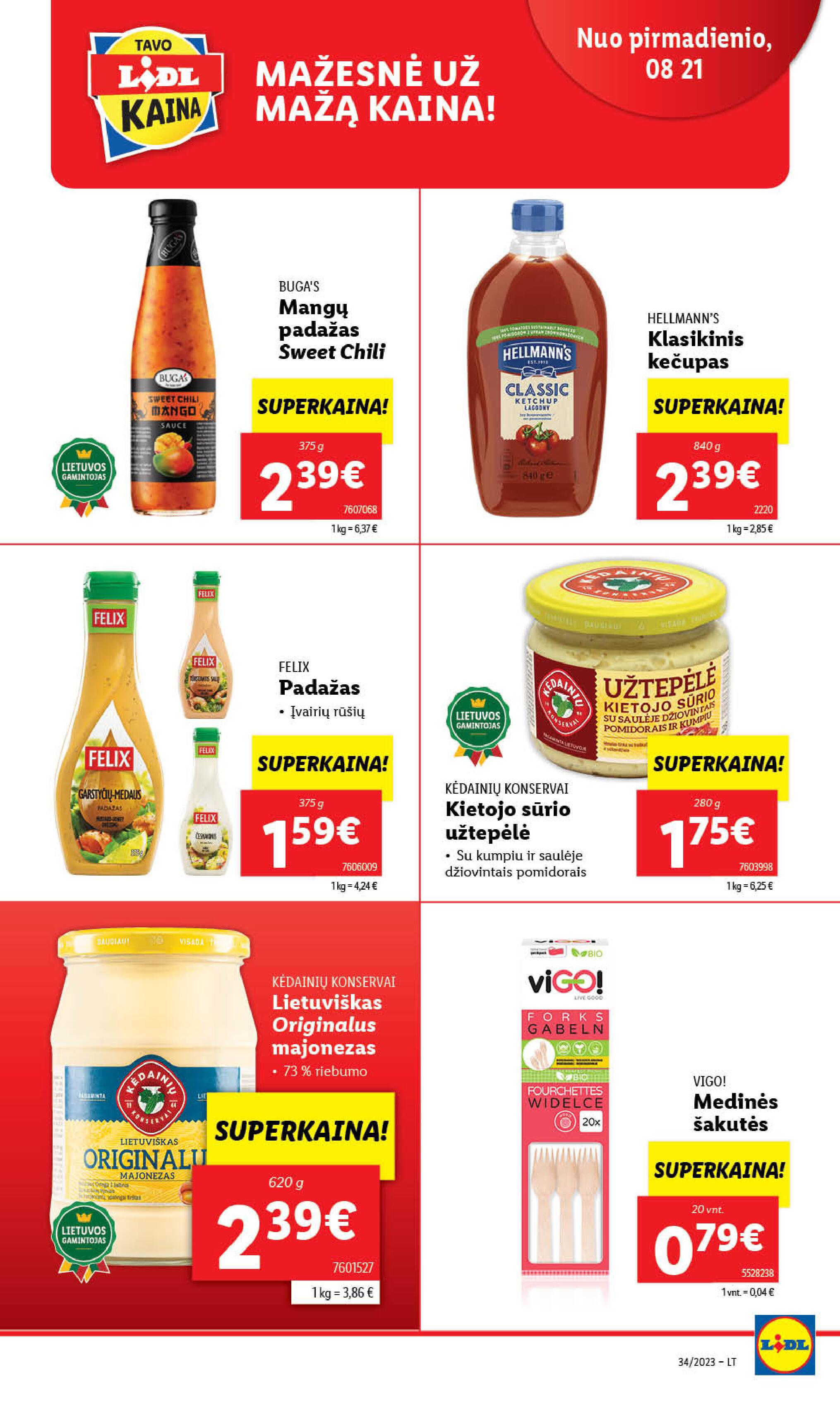 Naujausias LIDL kaininis katalogas 2023.08.21 - 2023.08.27