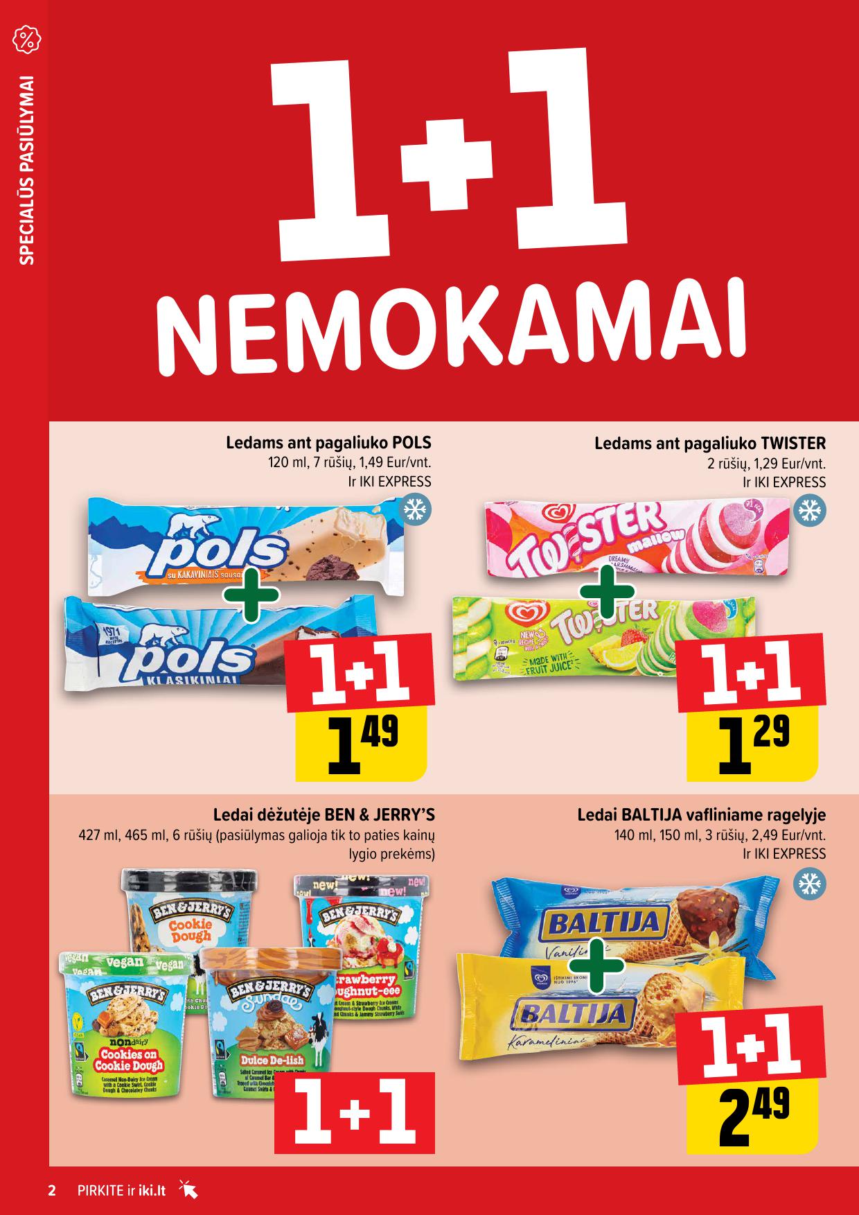 IKI akcijų leidinukas "Daugiau yra pigiau 1+1 nemokamai" 2026.04.20 - 2026.04.26