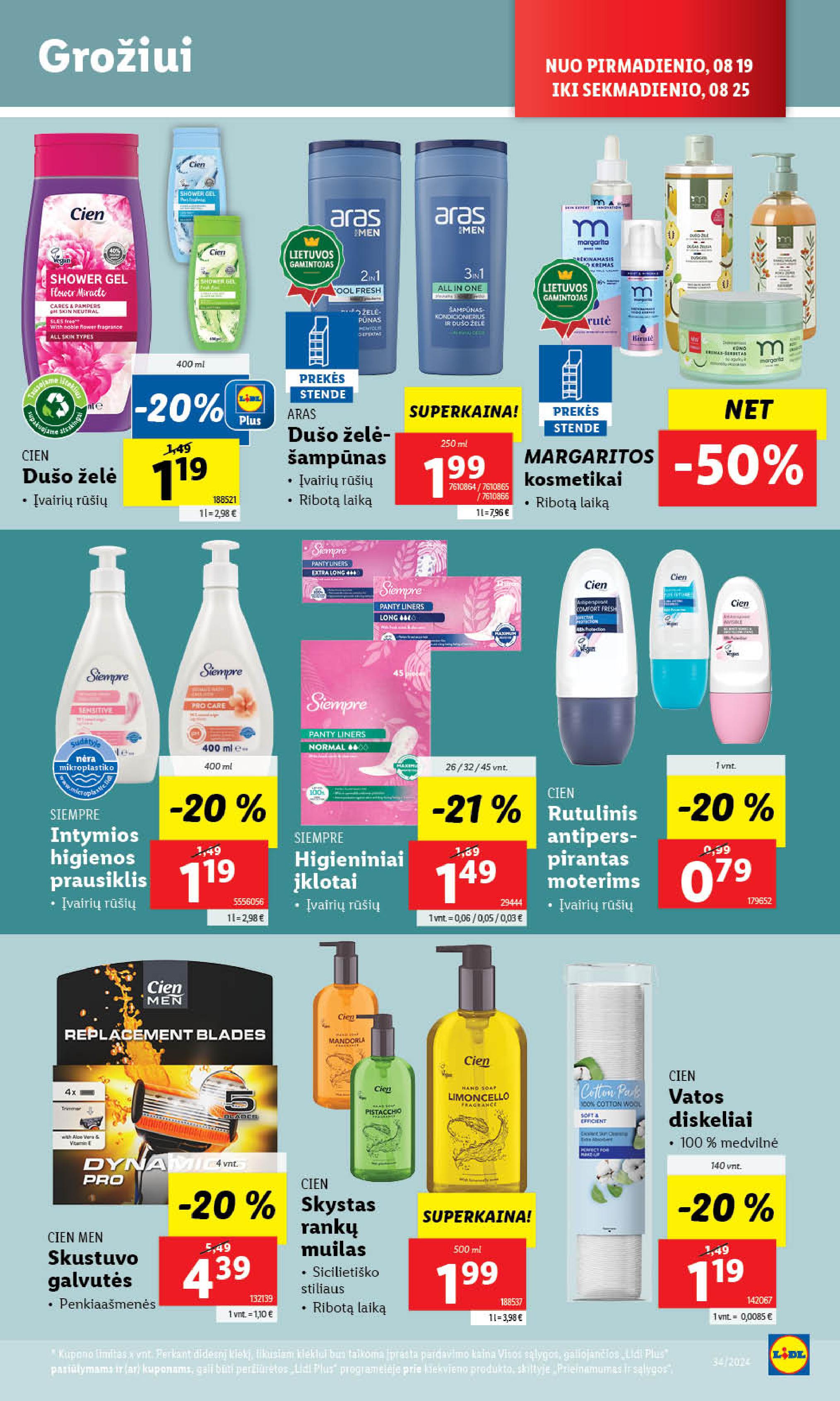 Naujausias LIDL kaininis katalogas 2024.08.19 - 2024.08.25