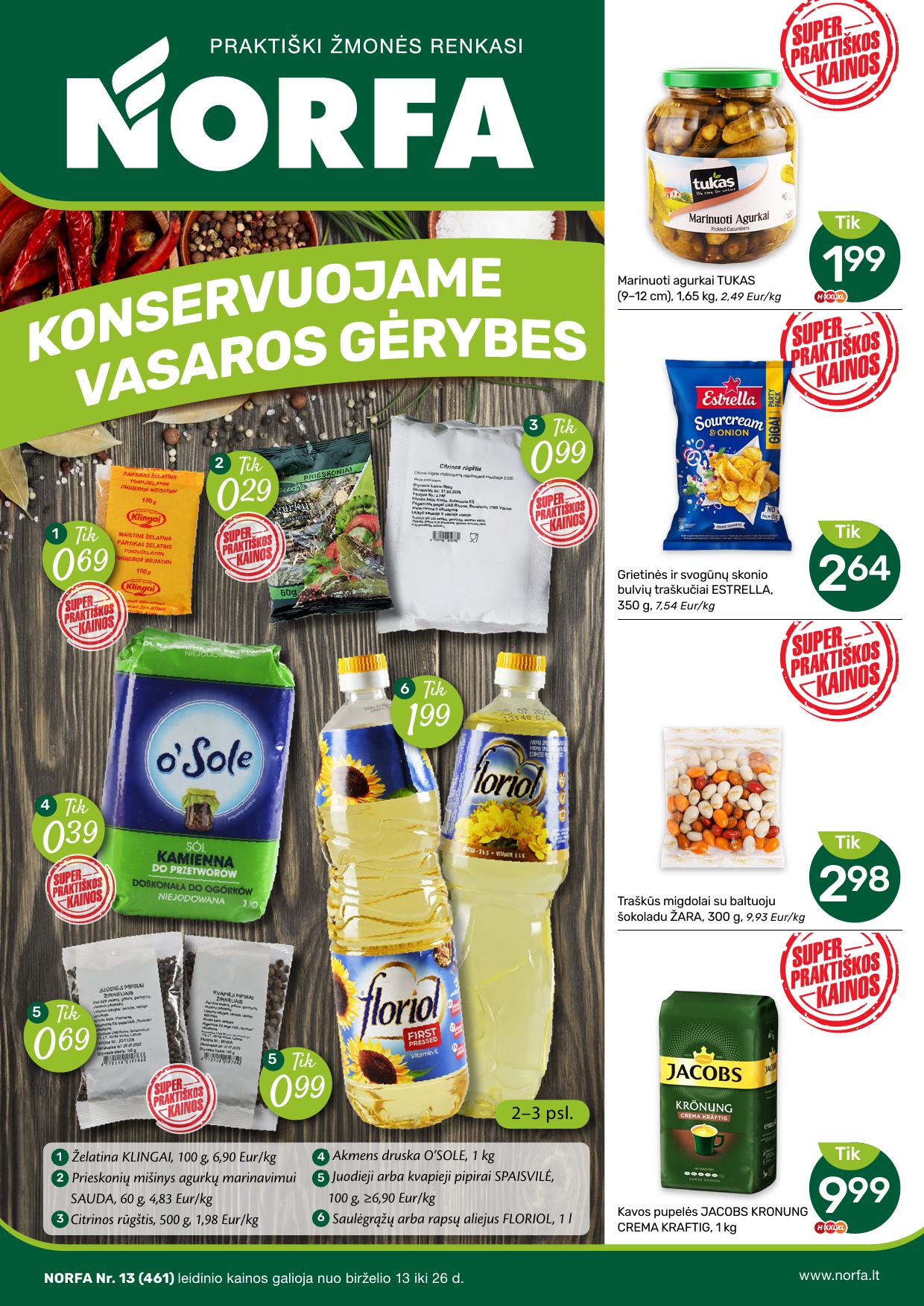 Naujausias NORFA kaininis katalogas 2024.06.13 - 2024.04.26
