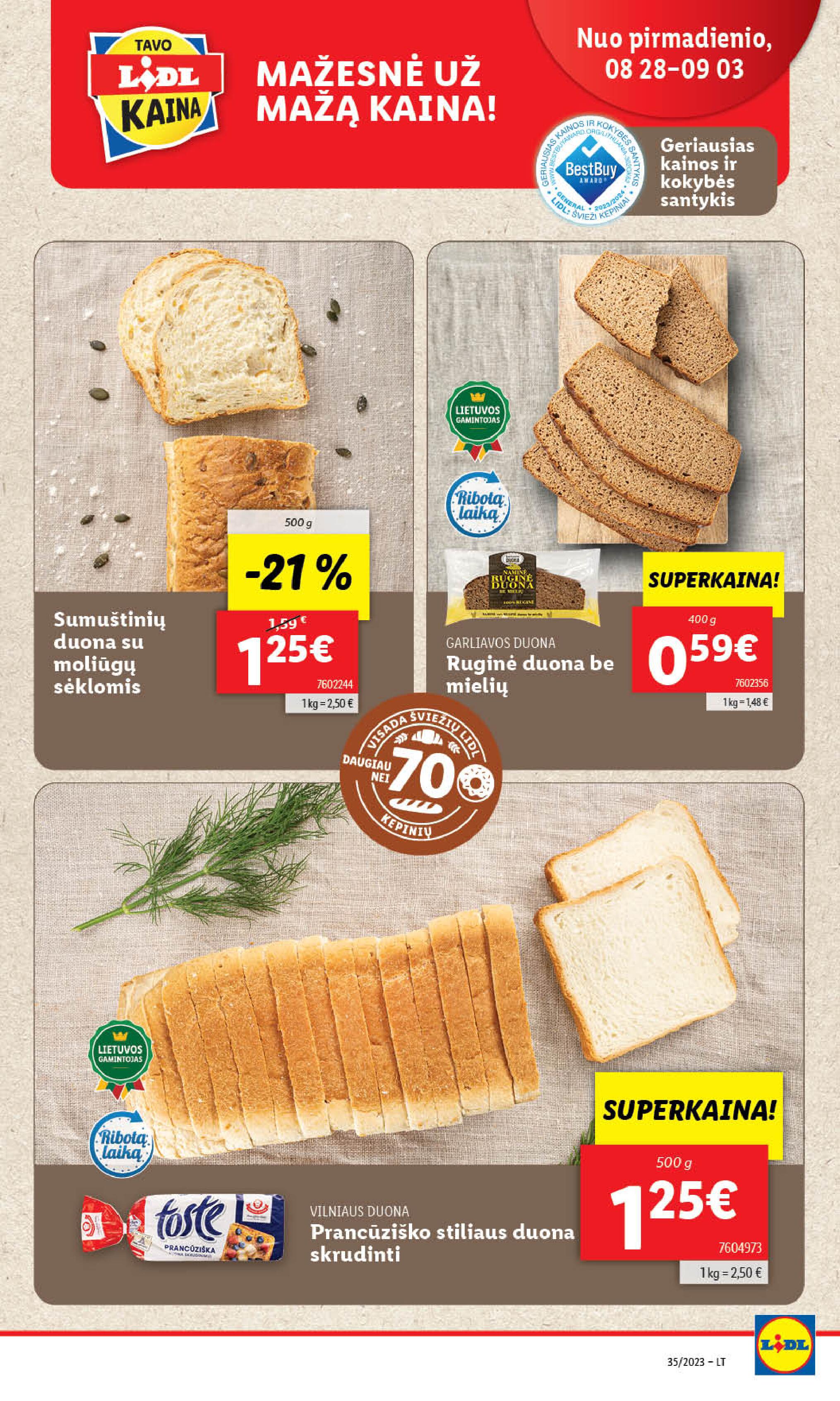 Naujausias LIDL kaininis katalogas 2023.08.28 - 2023.09.03