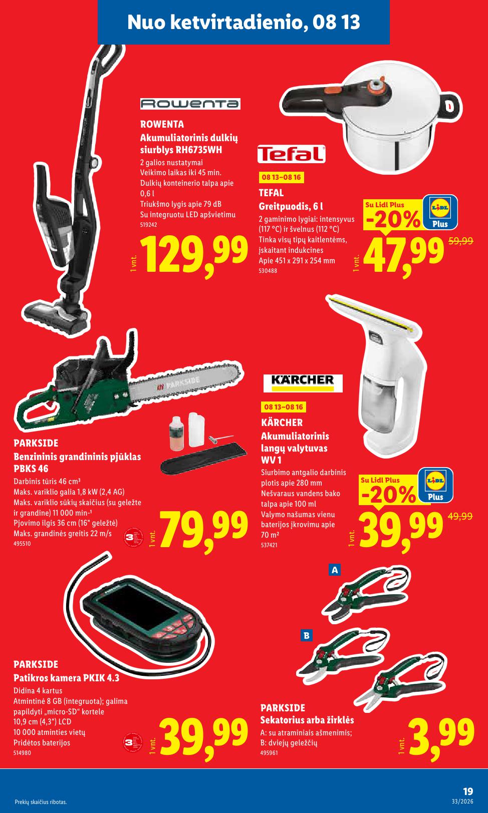LIDL ne  maisto prekių leidinys 2026.08.10 - 2026.08.16