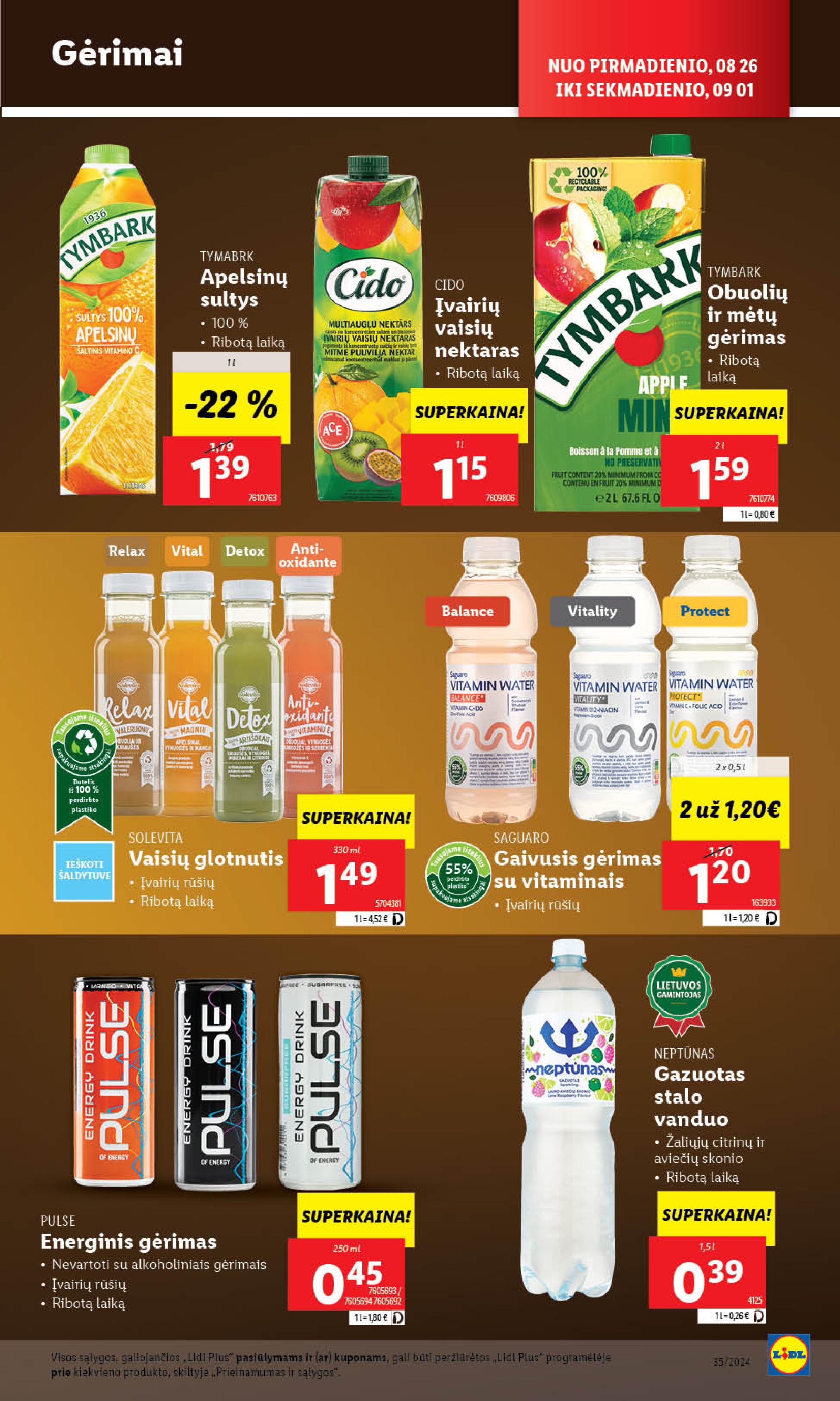 Naujausias LIDL kaininis katalogas 2024.08.26 - 2024.09.01