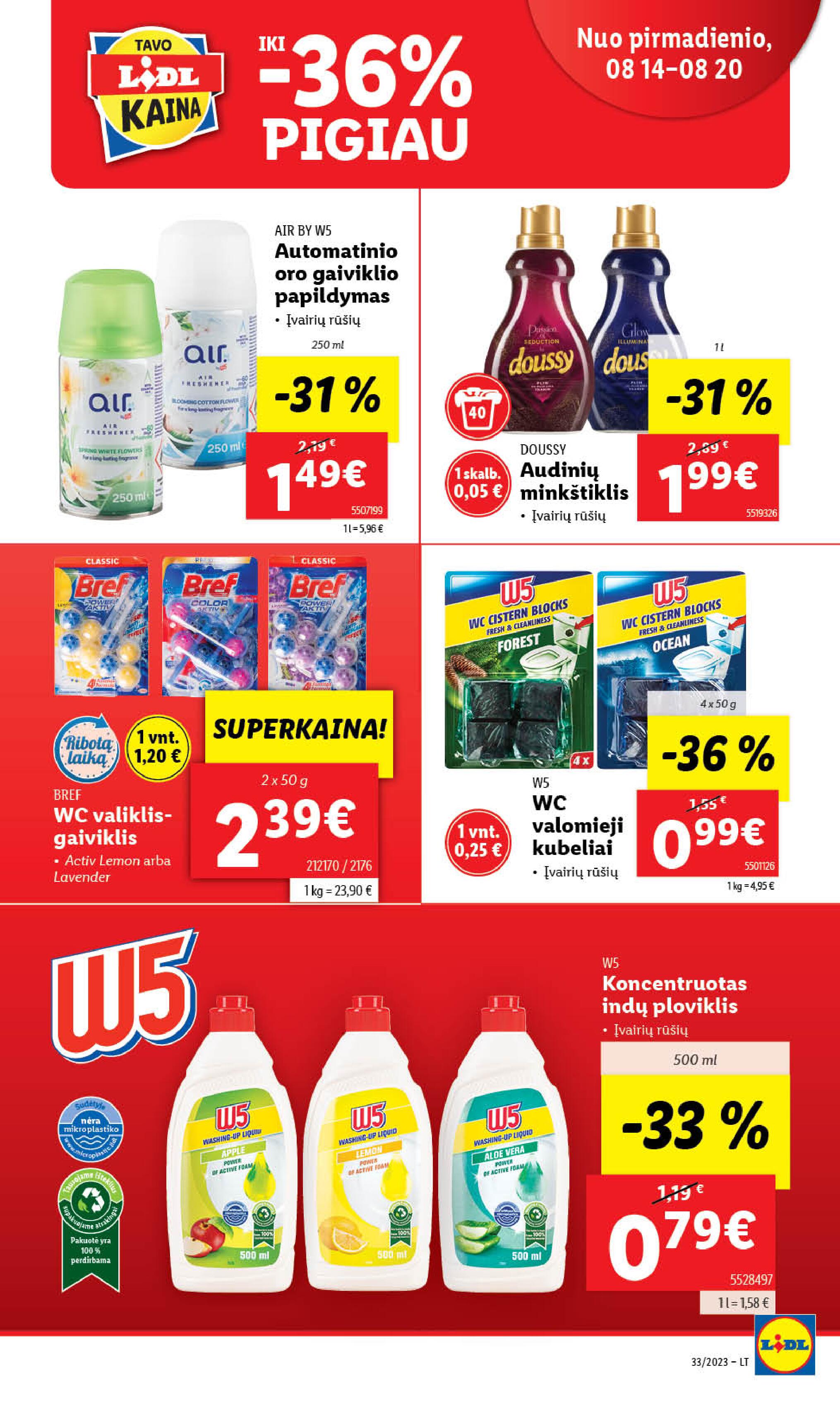 Naujausias LIDL kaininis katalogas 2023.08.14 - 2023.08.20