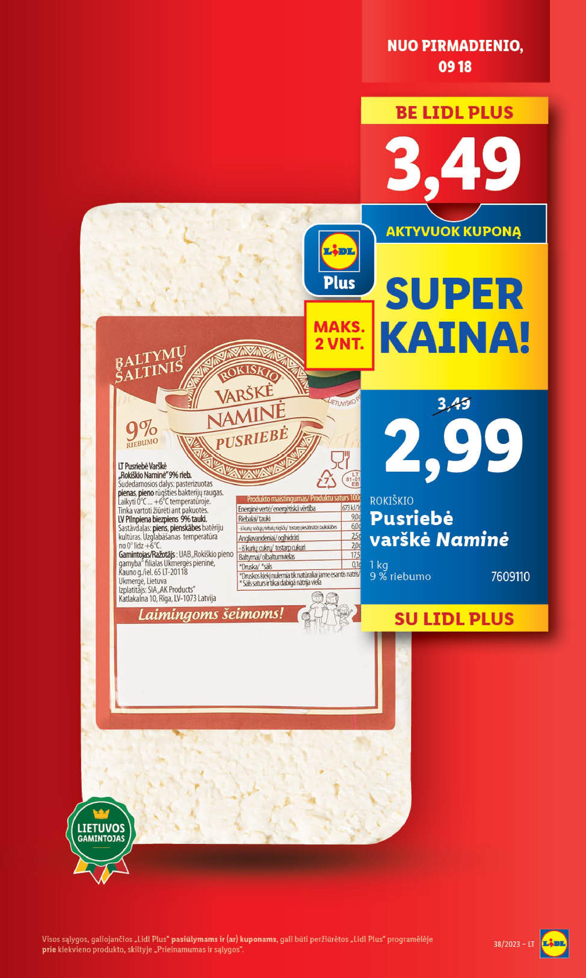 Naujausias LIDL kaininis katalogas 2023.09.18 - 2023.09.24
