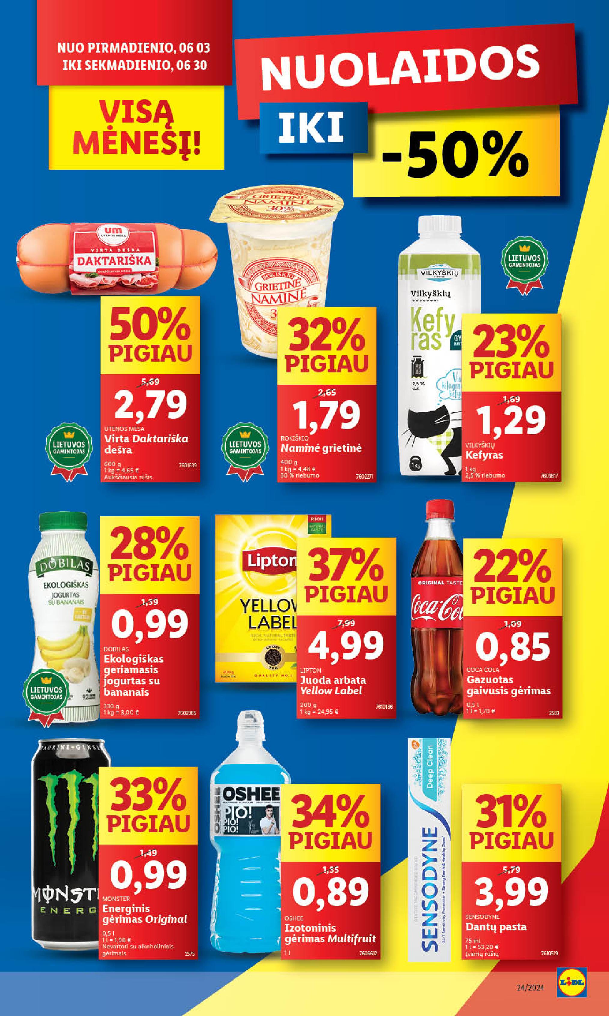 Naujausias LIDL kaininis katalogas 2024.06.10 - 2024.06.16