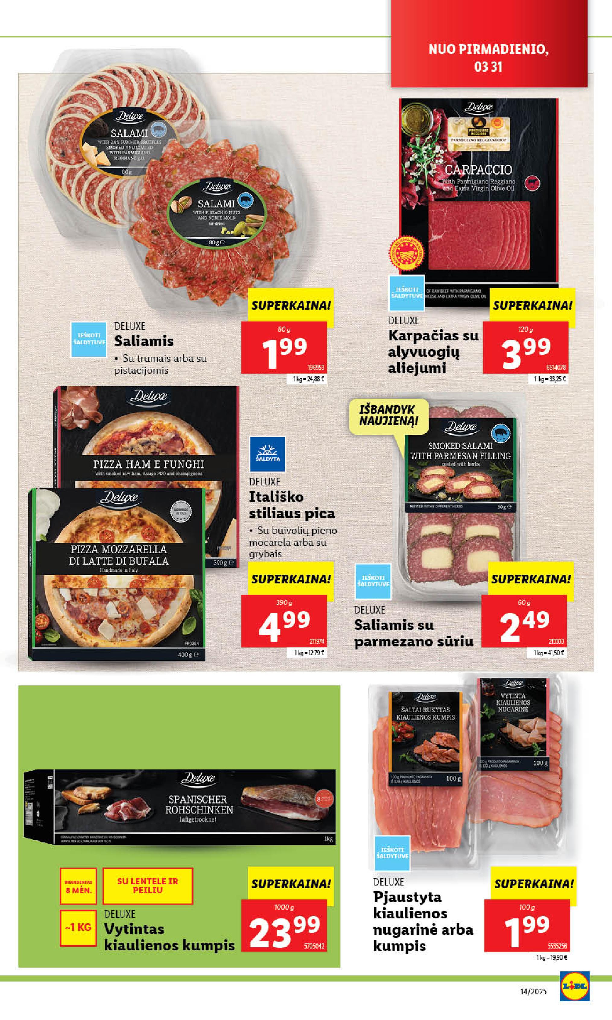Naujausias LIDL kaininis katalogas 2025.03.31 - 2025.04.06