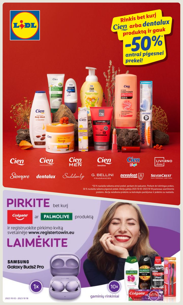 LIDL prekių katalogas "Grožio festivalis" galioja nuo 2023.10.05