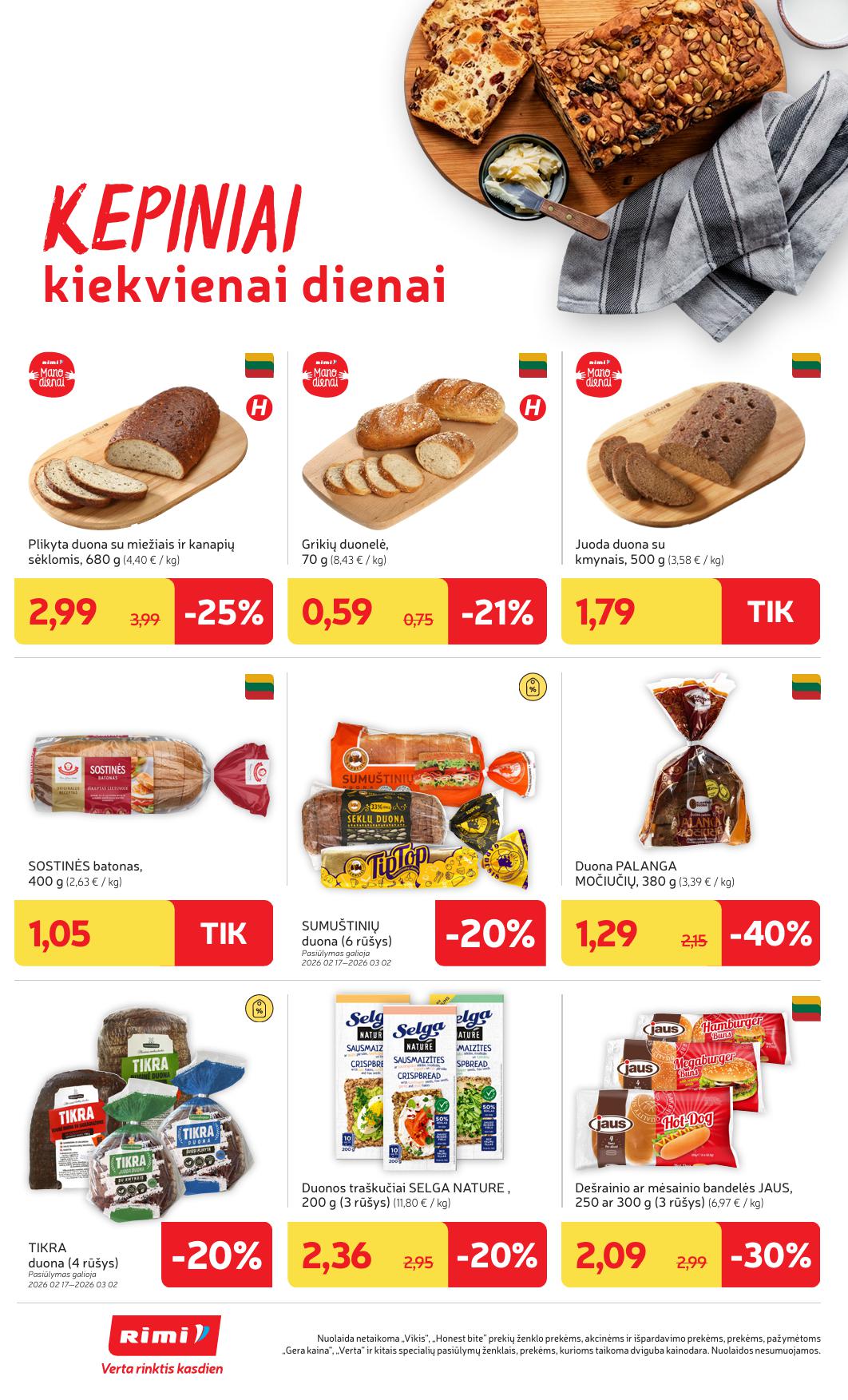 Naujausias RIMI kaininis katalogas 2026.02.24 - 2026.03.02