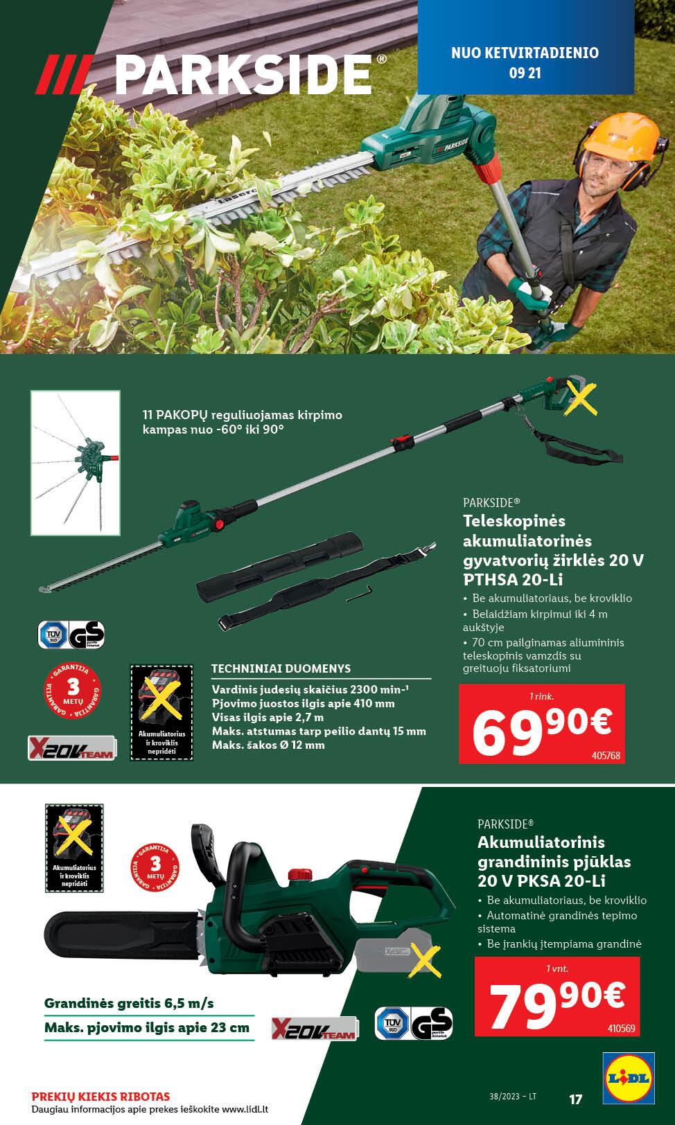 LIDL ne maisto prekių leidinys 2023.09.18 - 2023.09.24.