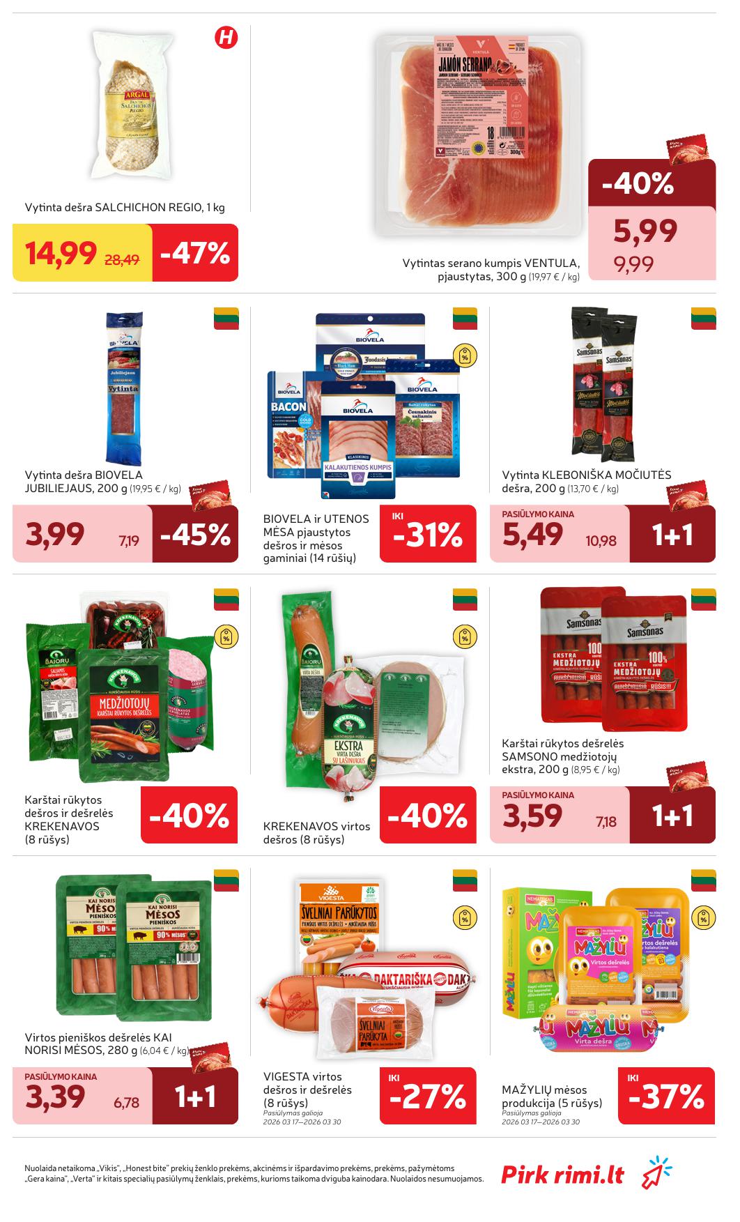 Naujausias RIMI kaininis katalogas 2026.03.24 - 2026.03.30