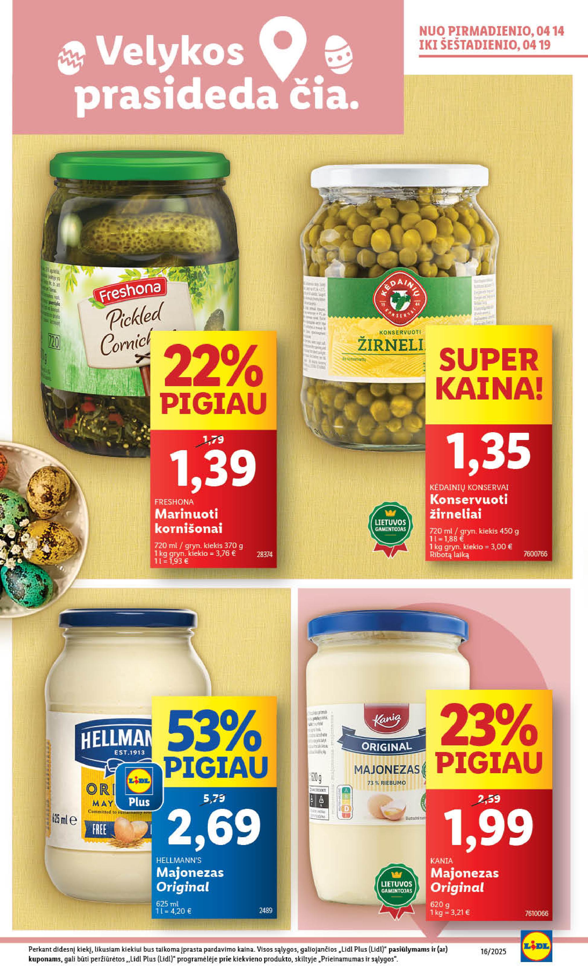 Naujausias LIDL kaininis katalogas 2025.04.14 - 2025.04.19