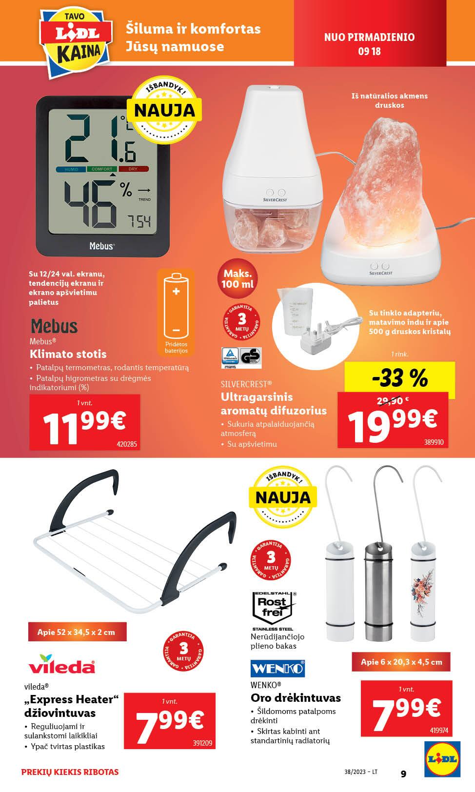 LIDL ne maisto prekių leidinys 2023.09.18 - 2023.09.24.