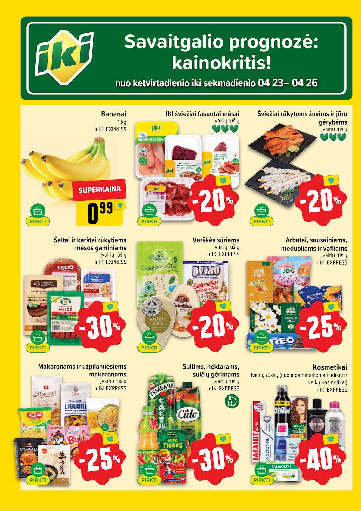 IKI SAVAITĖLĖ akcijų ir nuolaidų leidinys Nr.17 2026.04.20 - 2026.04.26