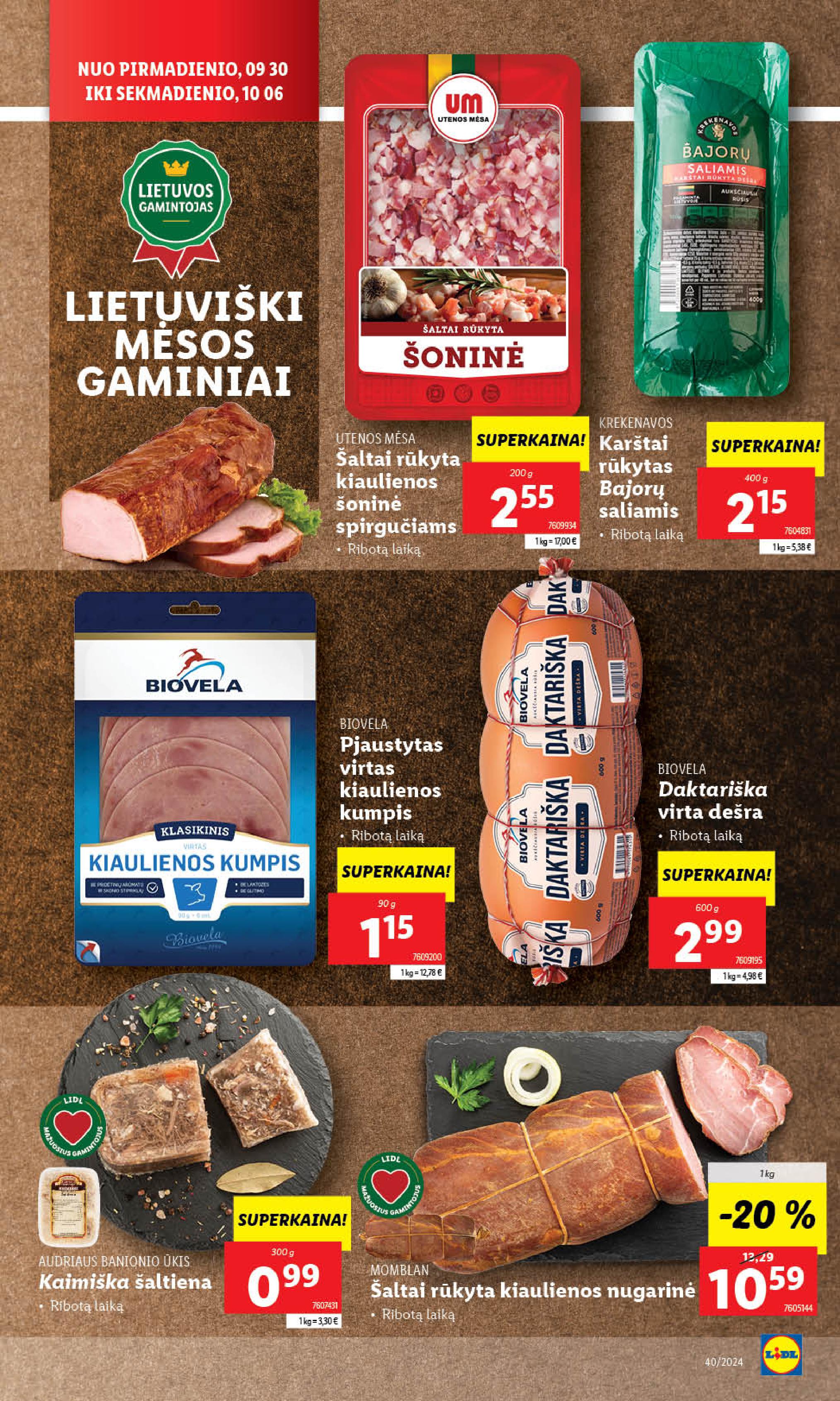 Naujausias LIDL kaininis katalogas 2024.09.30 - 2024.10.06