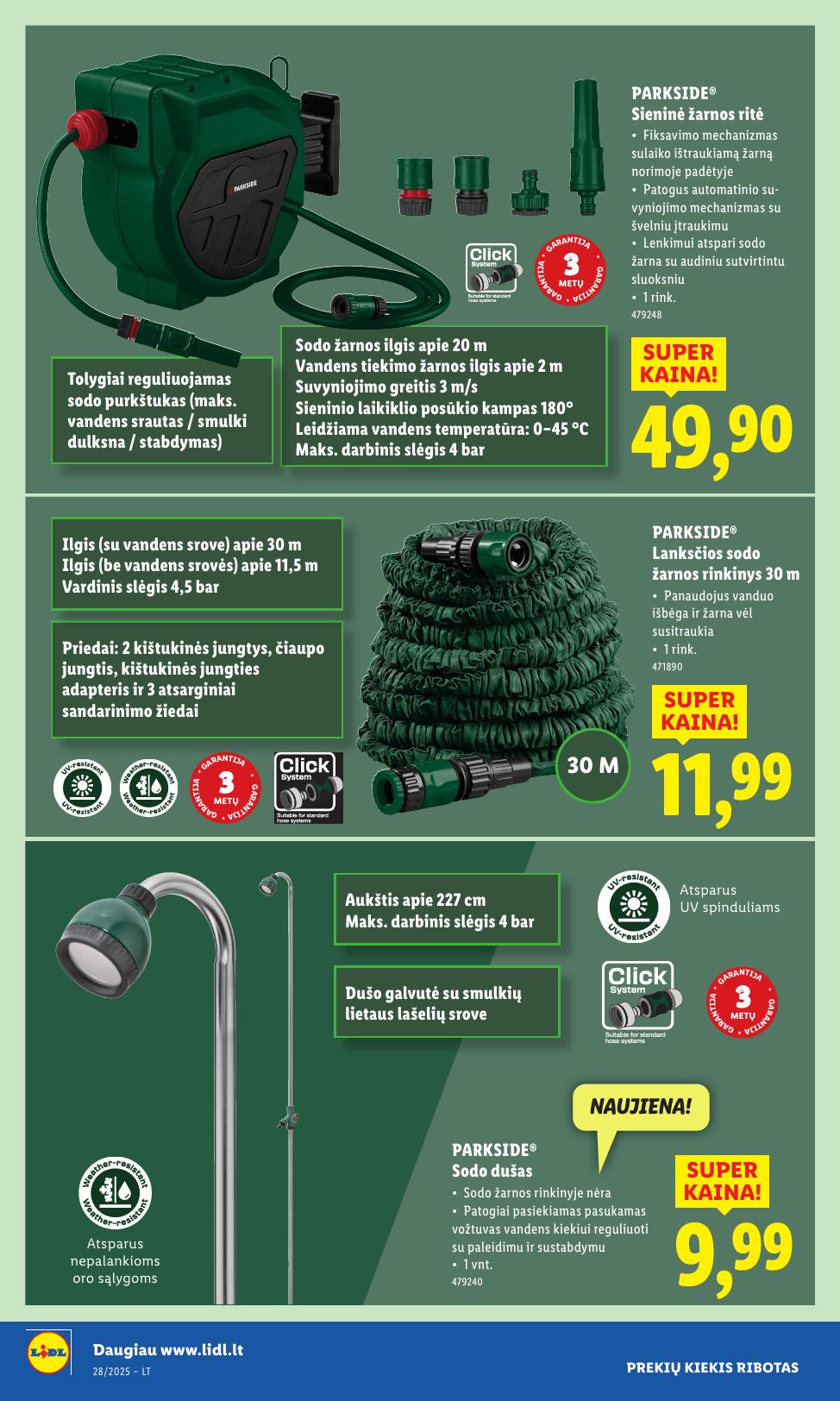 LIDL ne maisto prekių leidinys 2025.06.30 - 2025.07.06