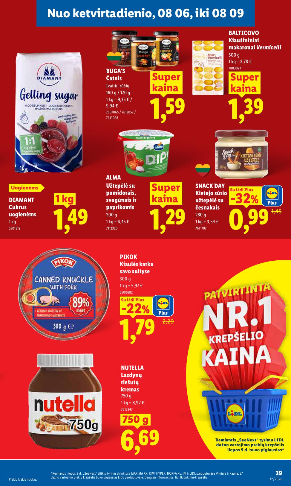 Naujausias LIDL kaininis katalogas 2026.08.03 - 2026.08.09