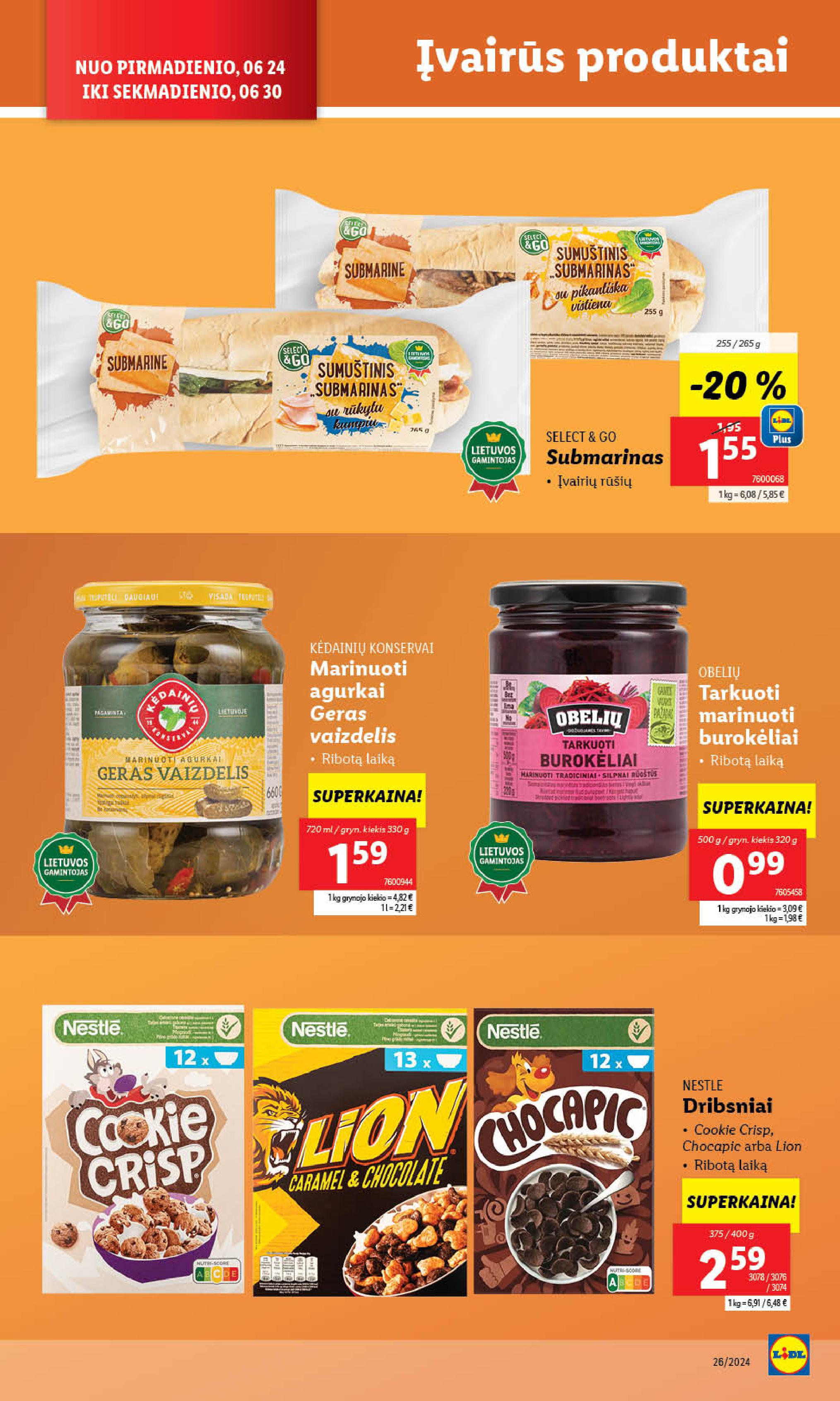 Naujausias LIDL kaininis katalogas 2024.06.24 - 2024.06.30