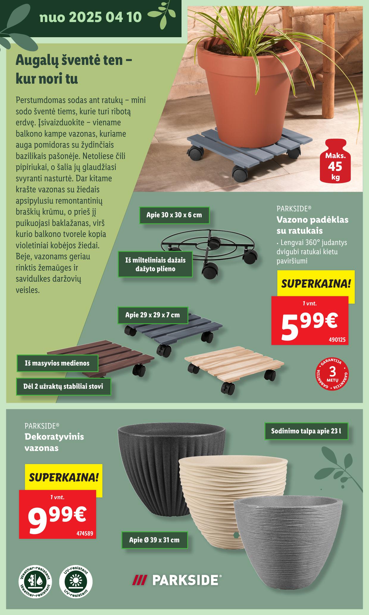 LIDL katalogas "Švenčiame sodą" galioja nuo 2025.04.21