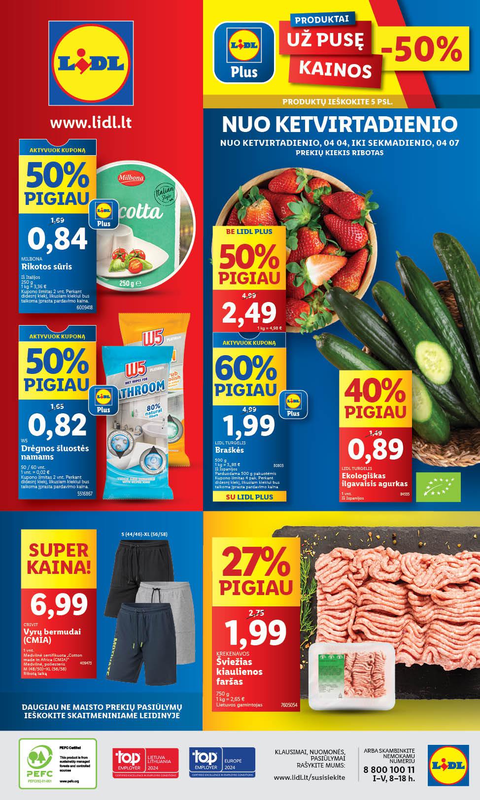 Naujausias LIDL kaininis katalogas 2024.04.01 - 2024.04.07