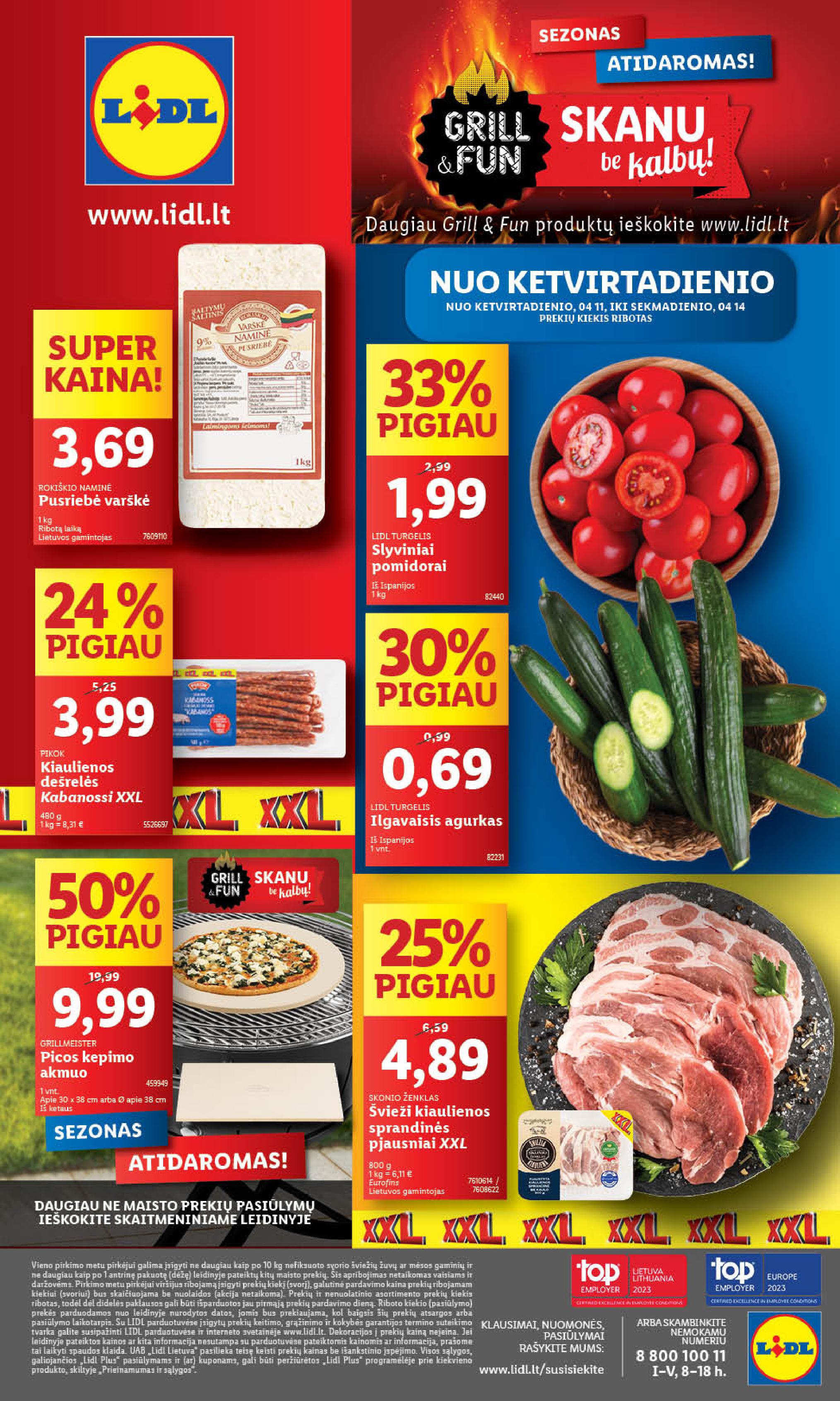 Naujausias LIDL kaininis katalogas 2024.04.08 - 2024.04.14