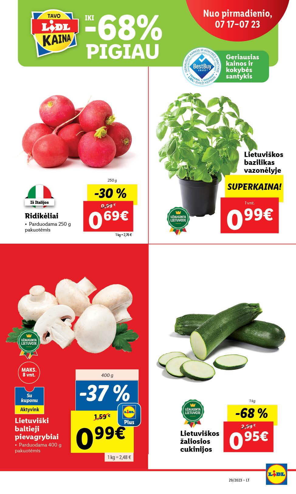 Naujausias LIDL kaininis katalogas 2023.07.17 - 2023.07.23