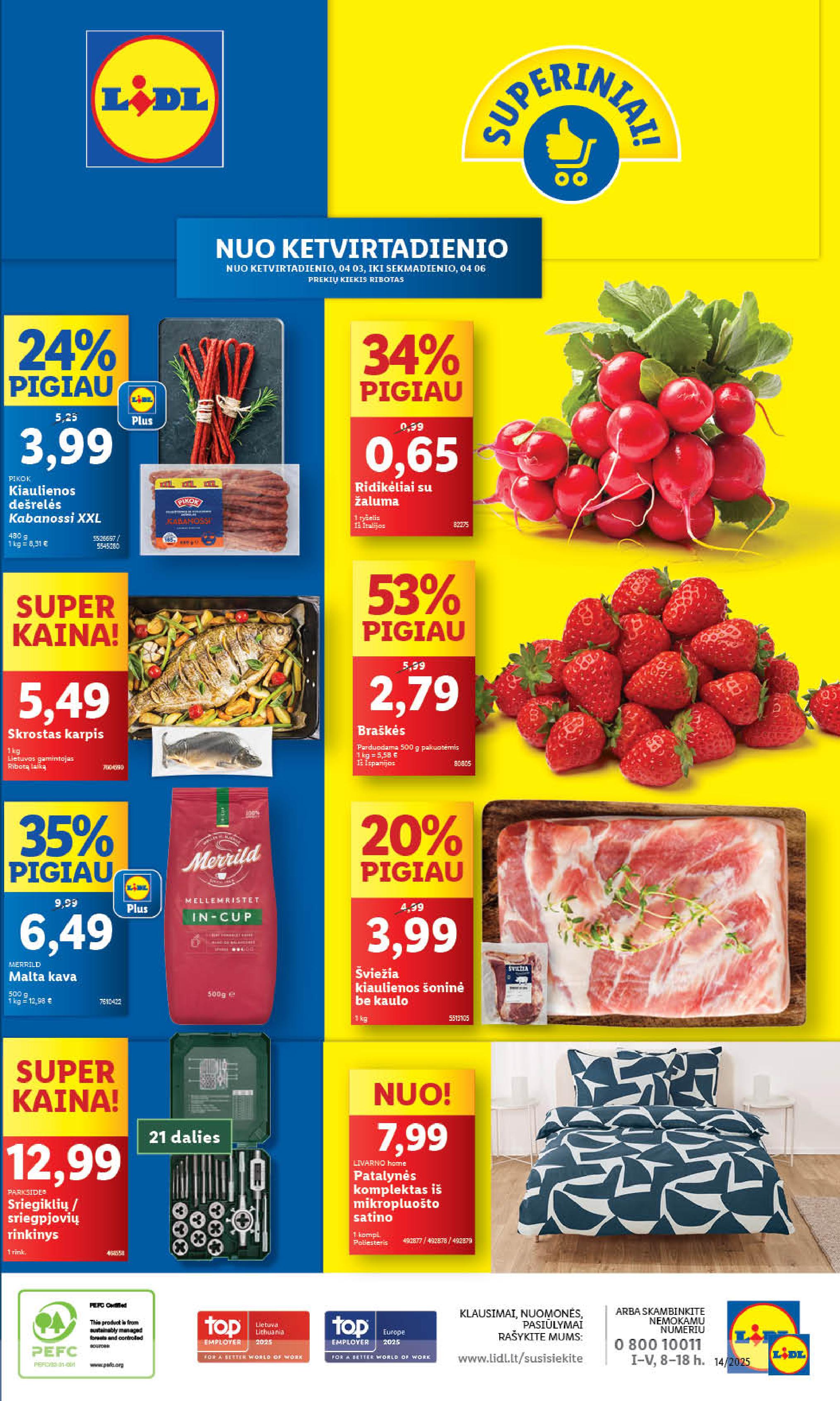 Naujausias LIDL kaininis katalogas 2025.03.31 - 2025.04.06