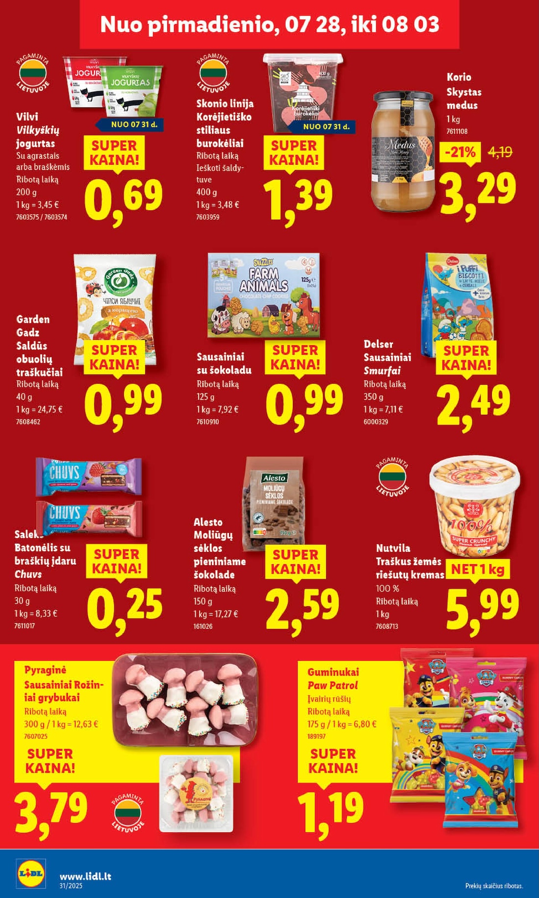 Naujausias LIDL kaininis katalogas 2025.07.28 - 2025.08.03