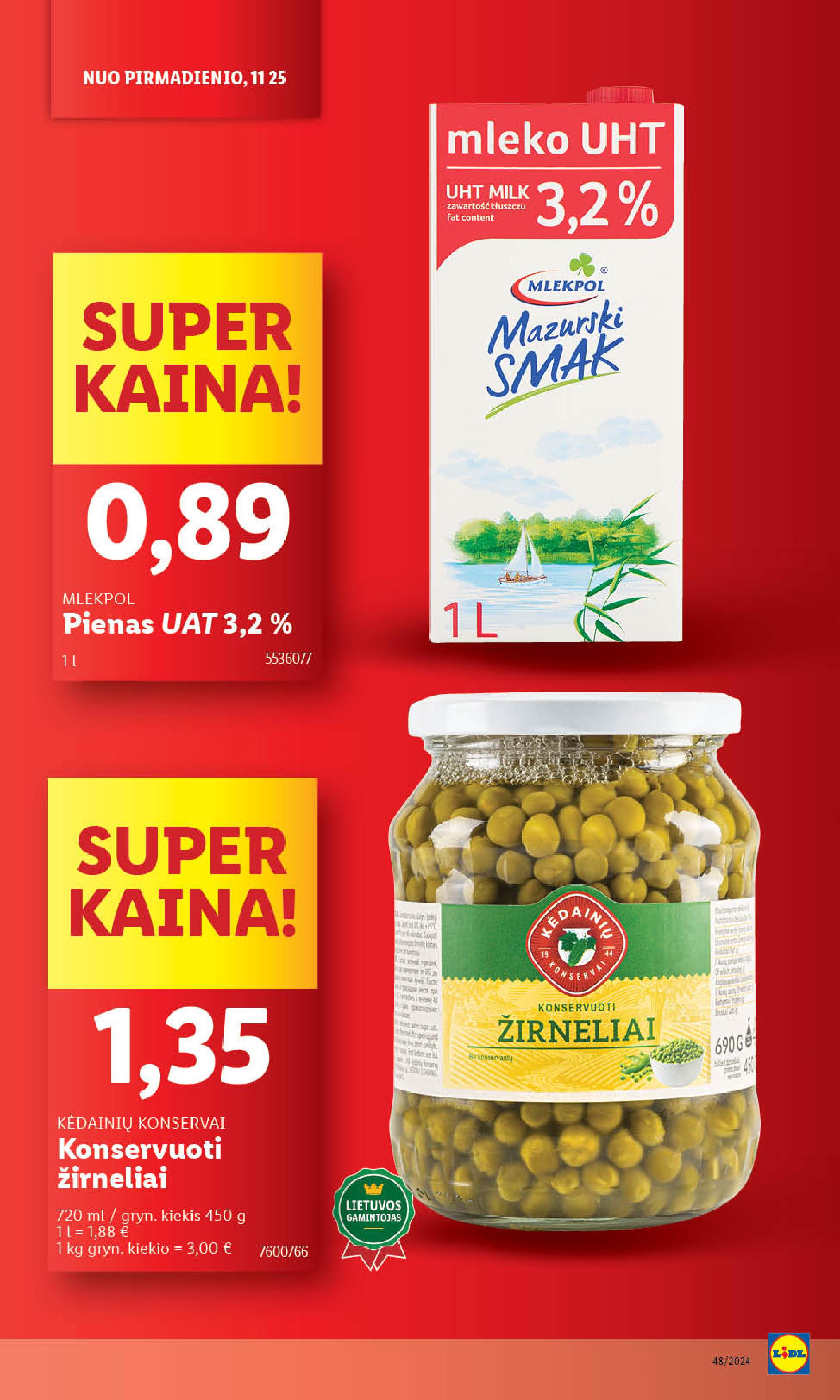 Naujausias LIDL kaininis katalogas 2024.11.25 - 2024.12.01