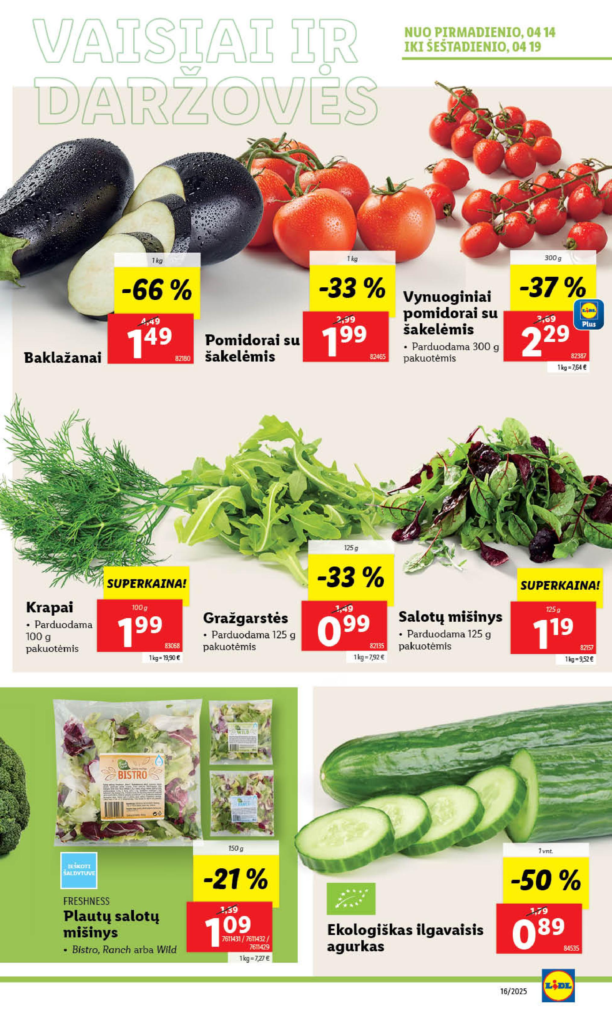 Naujausias LIDL kaininis katalogas 2025.04.14 - 2025.04.19