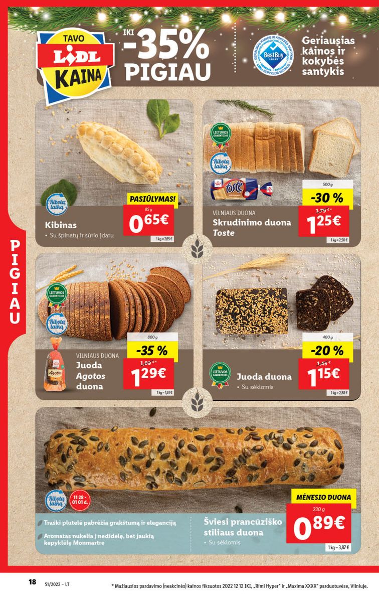 Naujausias LIDL kaininis katalogas 2022.12.19 - 2022.12.25