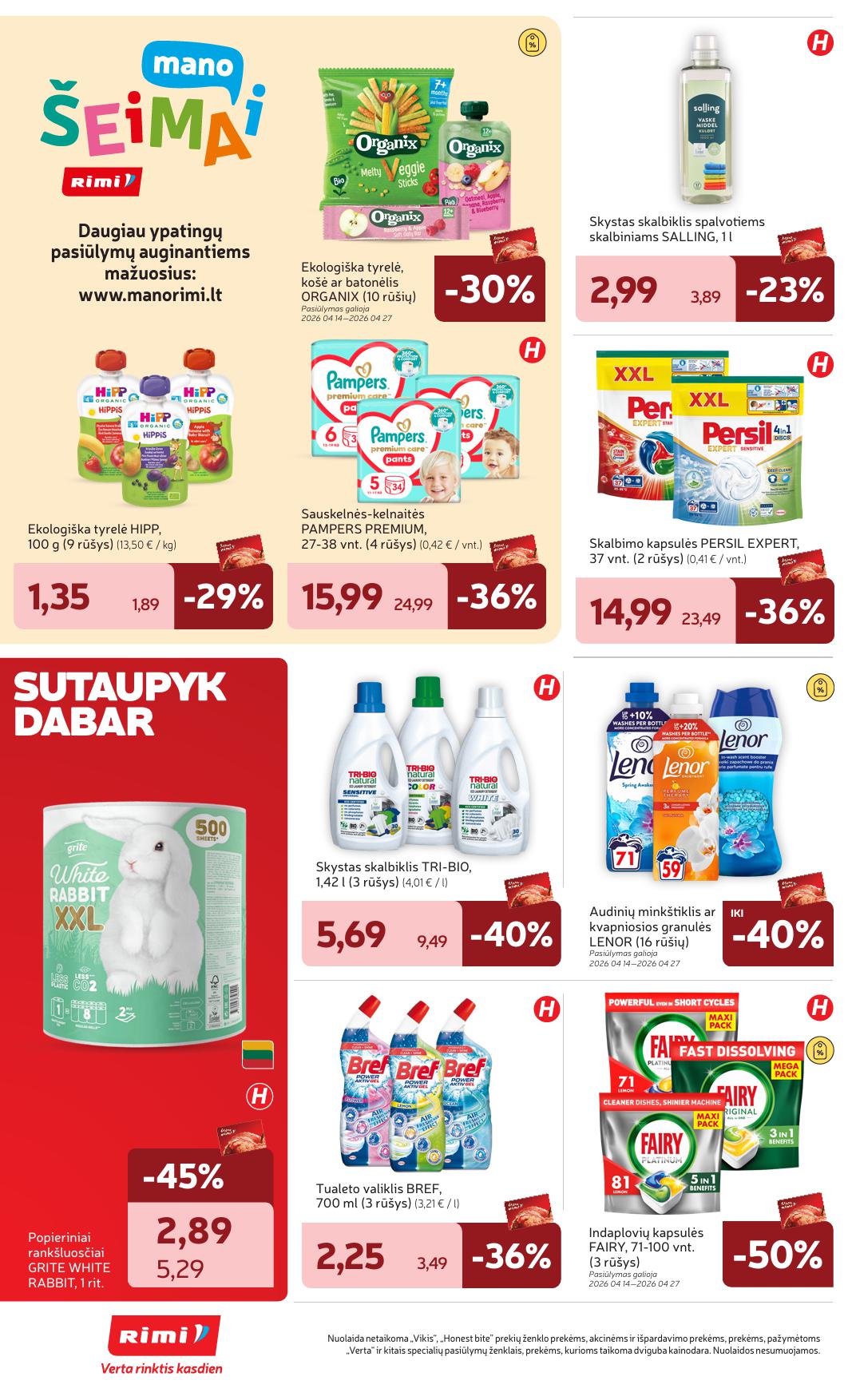 RIMI akcijų ir nuolaidų leidinys Nr.17 2026.04.21  - 2026.04.27