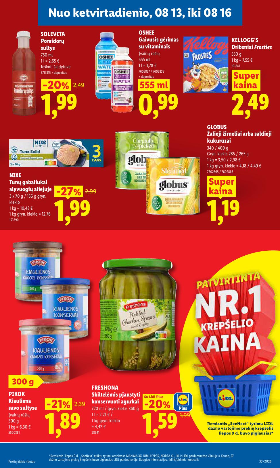 Naujausias LIDL kaininis katalogas 2026.08.10 - 2026.08.16