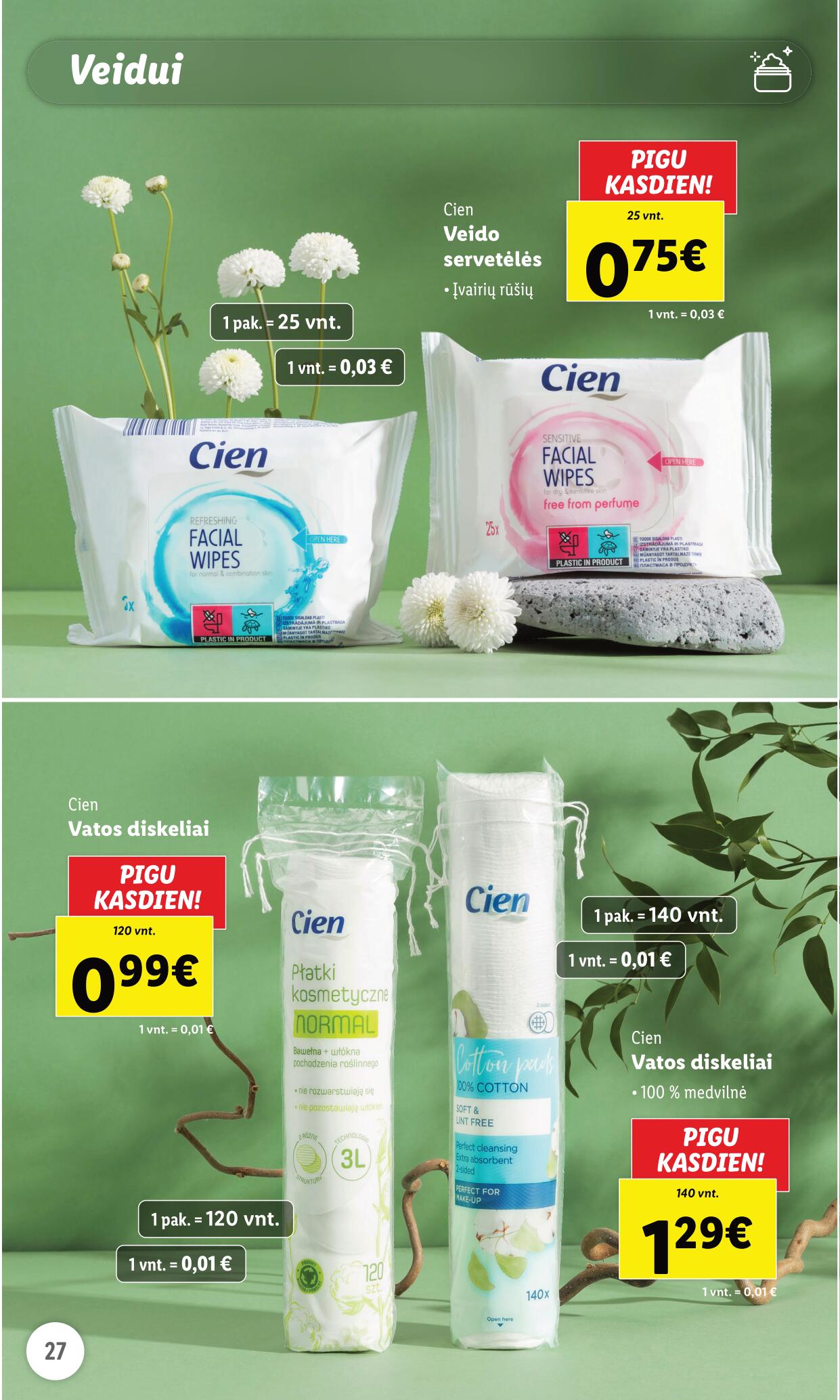 LIDL prekių katalogas "Grožio festivalis" galioja nuo 2023.05.01