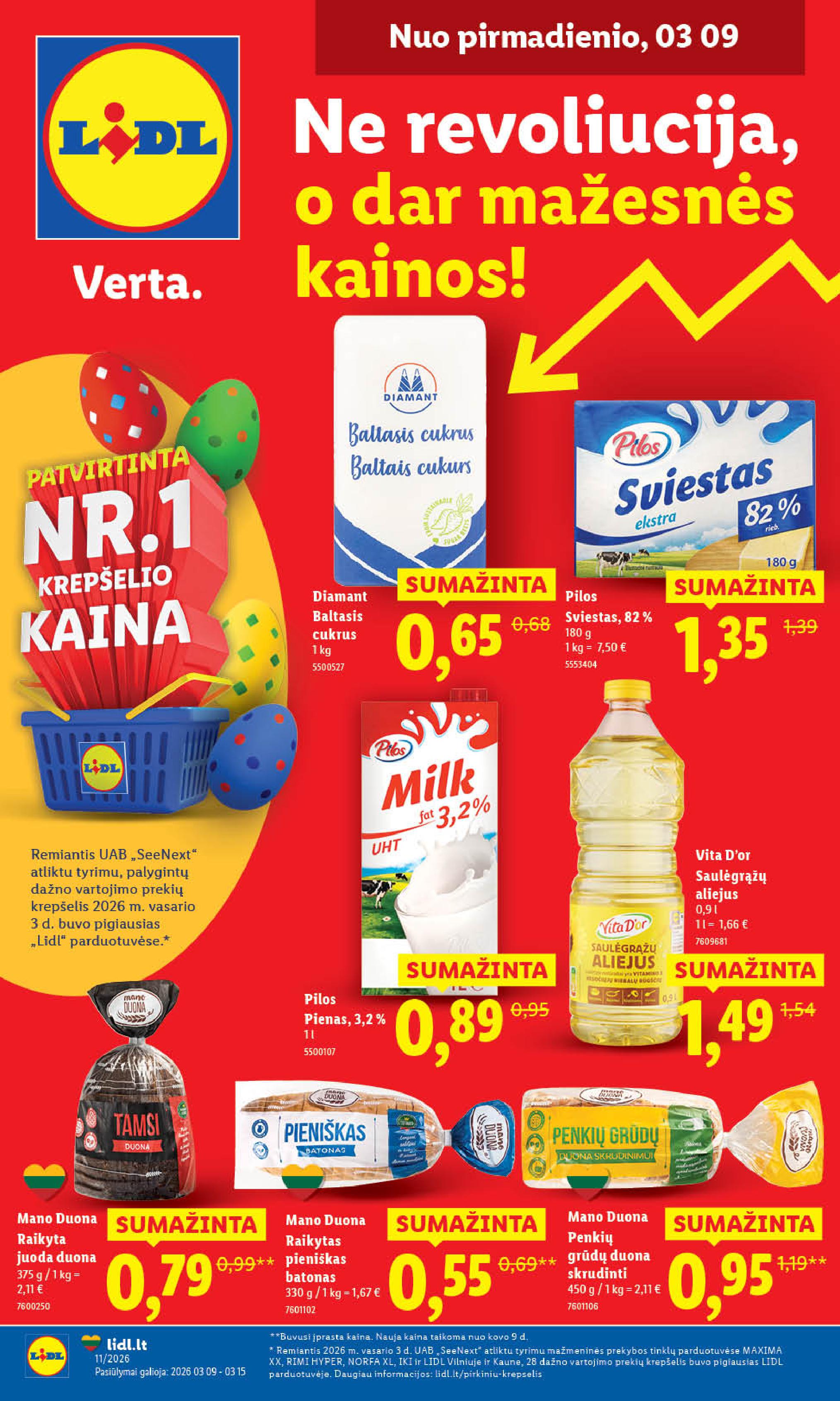 Naujausias LIDL kaininis katalogas 2026.03.09 - 2026.03.15