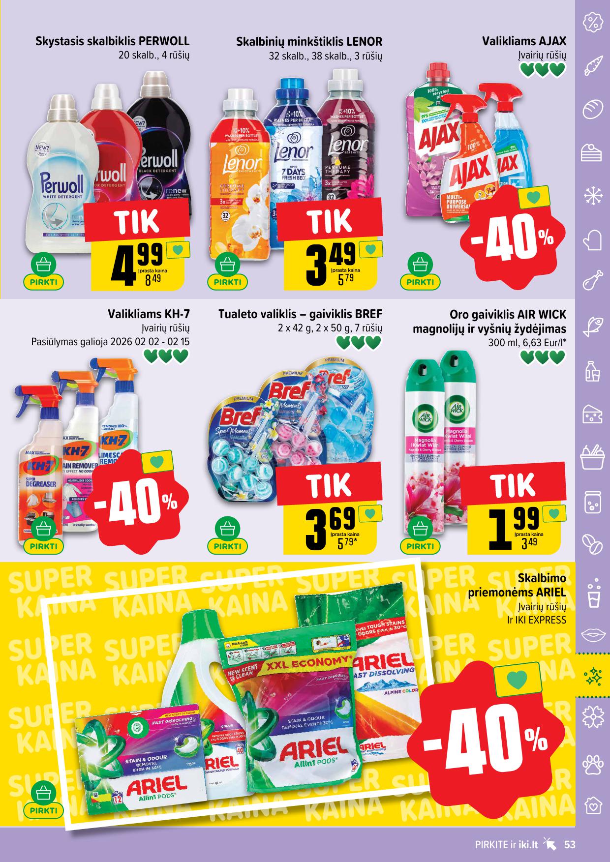 Naujausias IKI kaininis katalogas 2026.02.09 - 2026.02.15