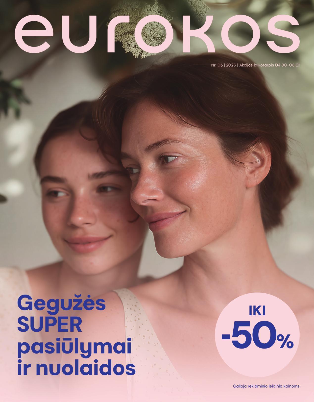 EUROKOS akcijų ir nuolaidų leidinys  2026.04.30 - 2026.06.01