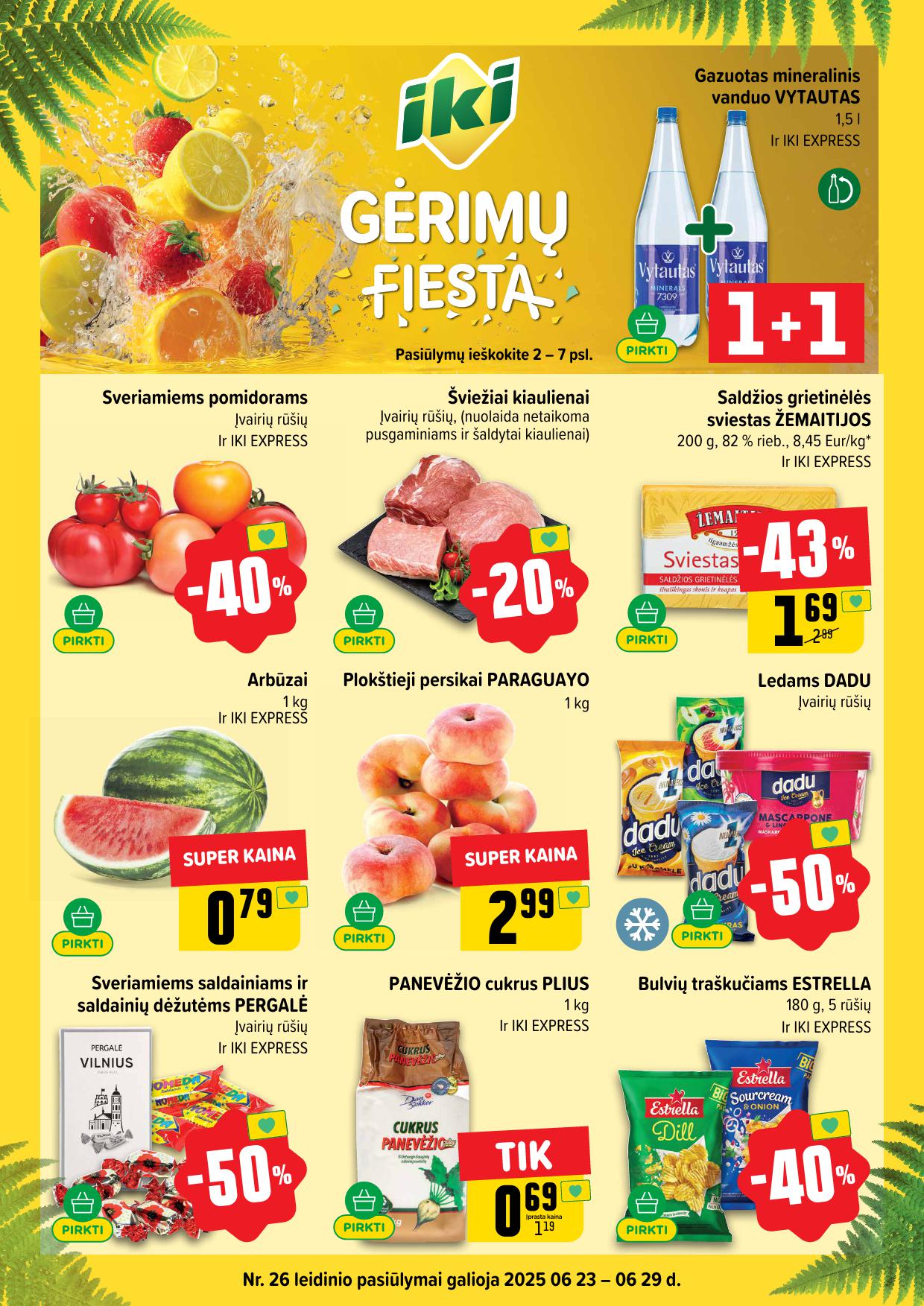 IKI SAVAITĖLĖ akcijų ir nuolaidų leidinys Nr.26 2025.06.23 - 2025.06.29