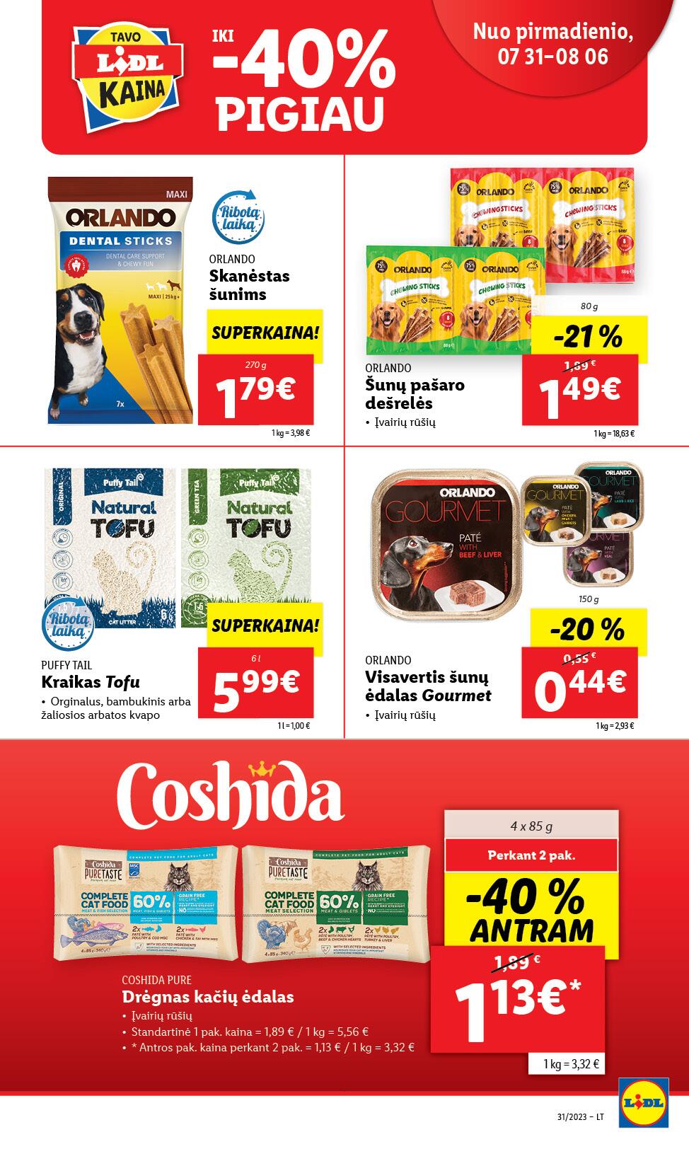 Naujausias LIDL kaininis katalogas 2023.07.31 - 2023.08.06