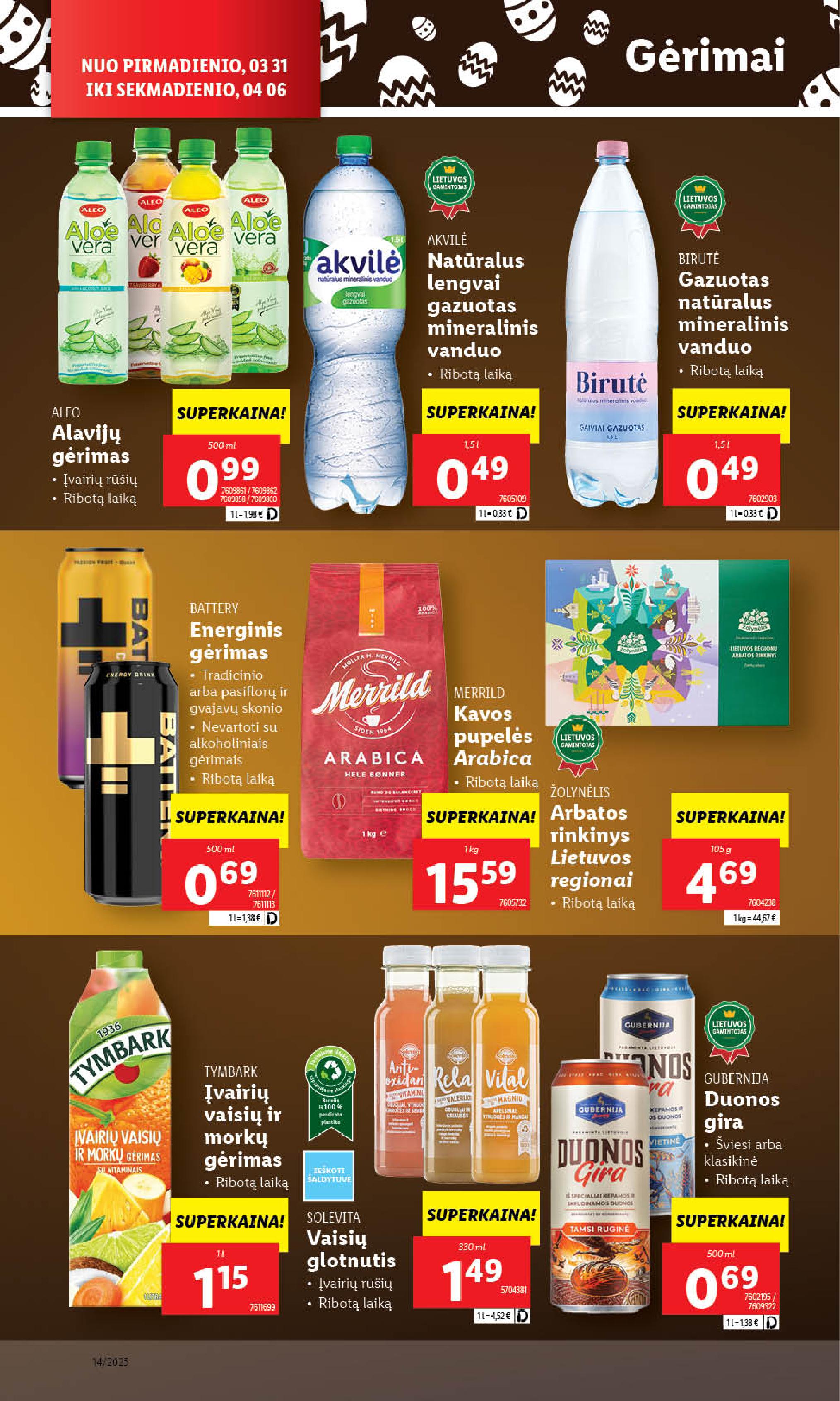 Naujausias LIDL kaininis katalogas 2025.03.31 - 2025.04.06