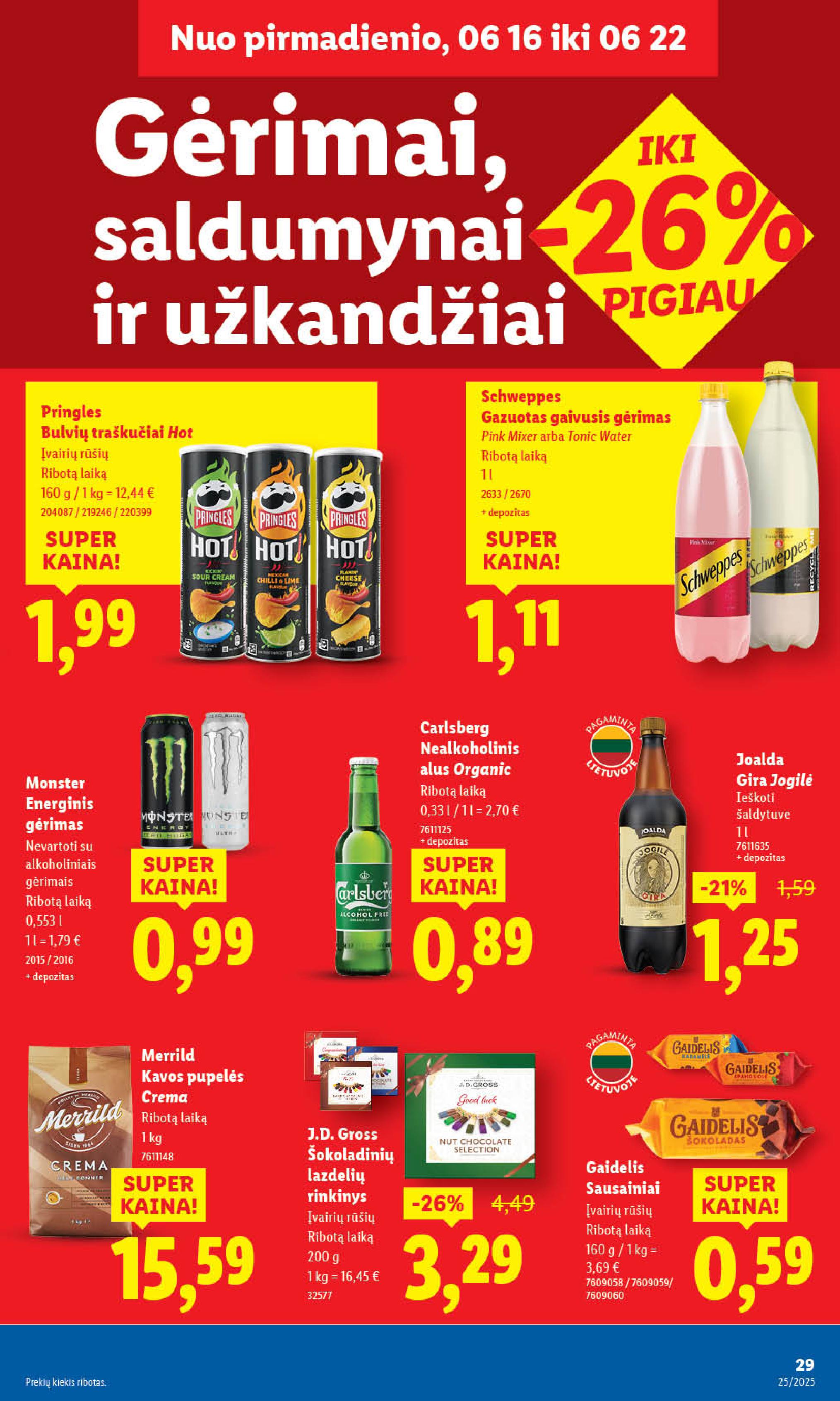 LIDL akcijų ir nuolaidų leidinys 2025.06.16 - 2025.06.22