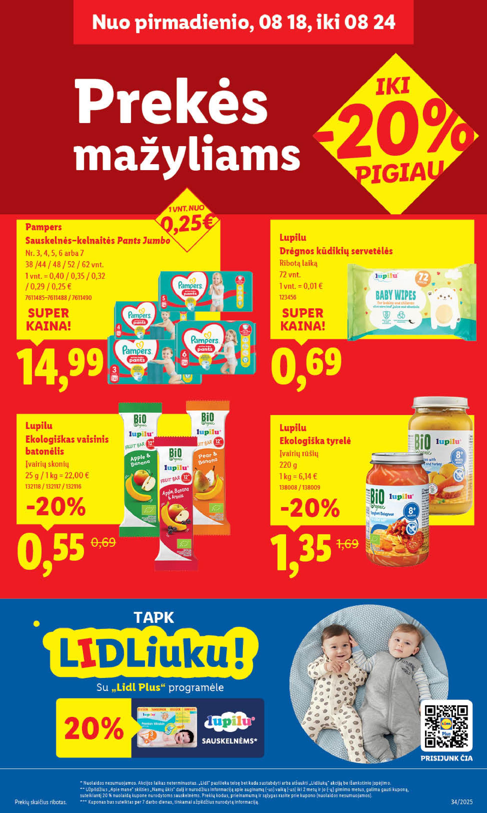 Naujausias LIDL kaininis katalogas 2025.08.18 - 2025.08.24