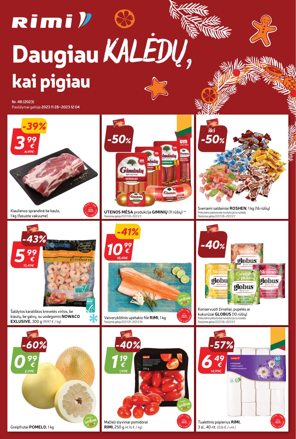 Naujausias RIMI kaininis katalogas 2023.11.28 - 2023.12.04