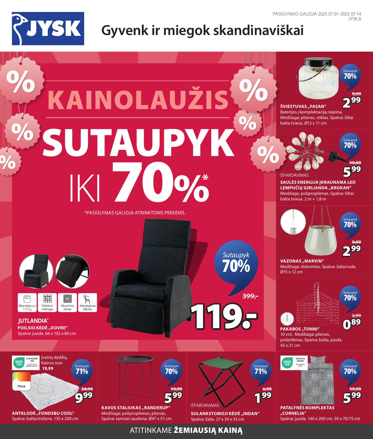 Naujas JYSK leidinys galioja 2025.07.01 - 2025.07.14
