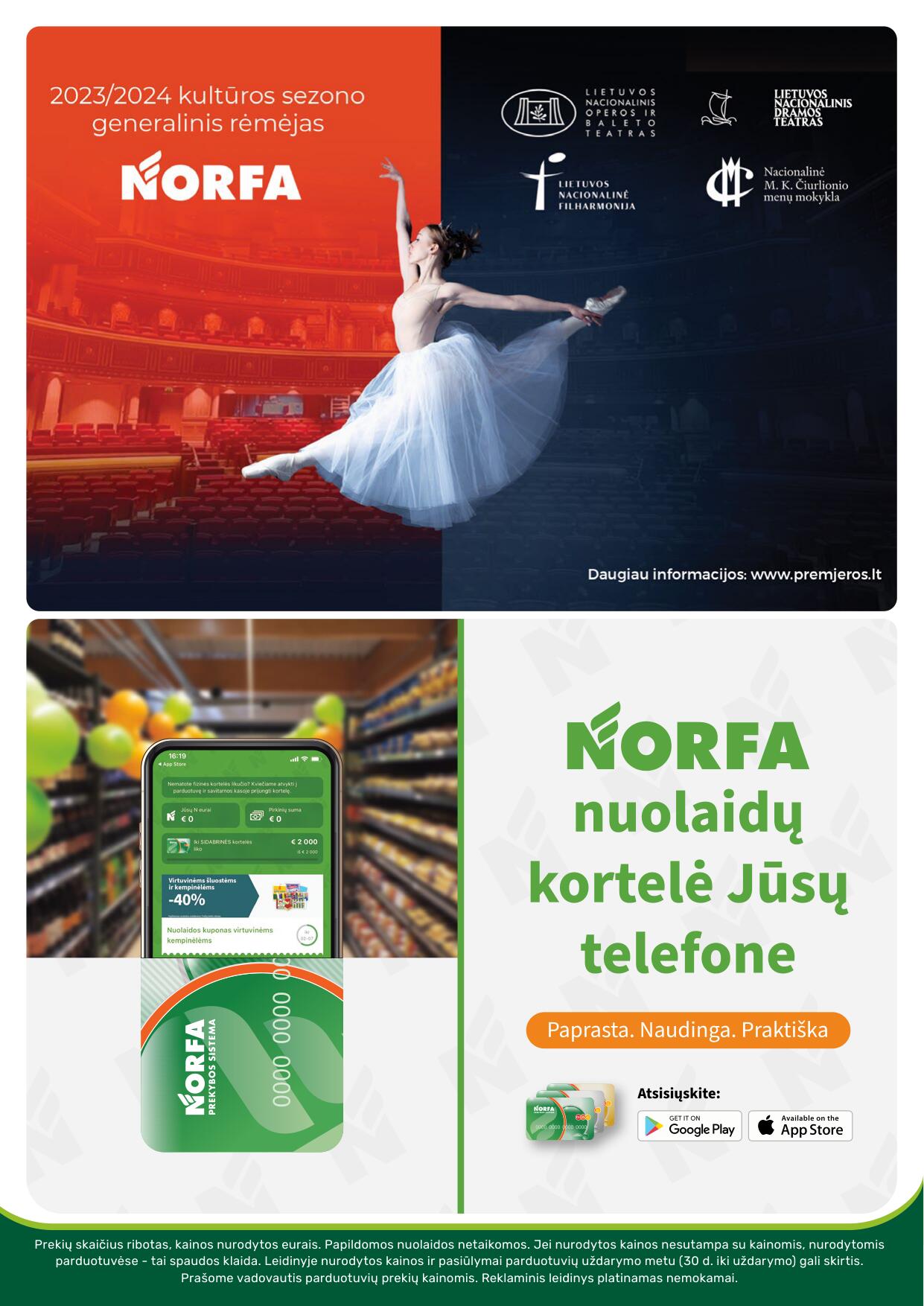 Naujausias NORFA kaininis katalogas 2023.10.19 - 2023.11.01
